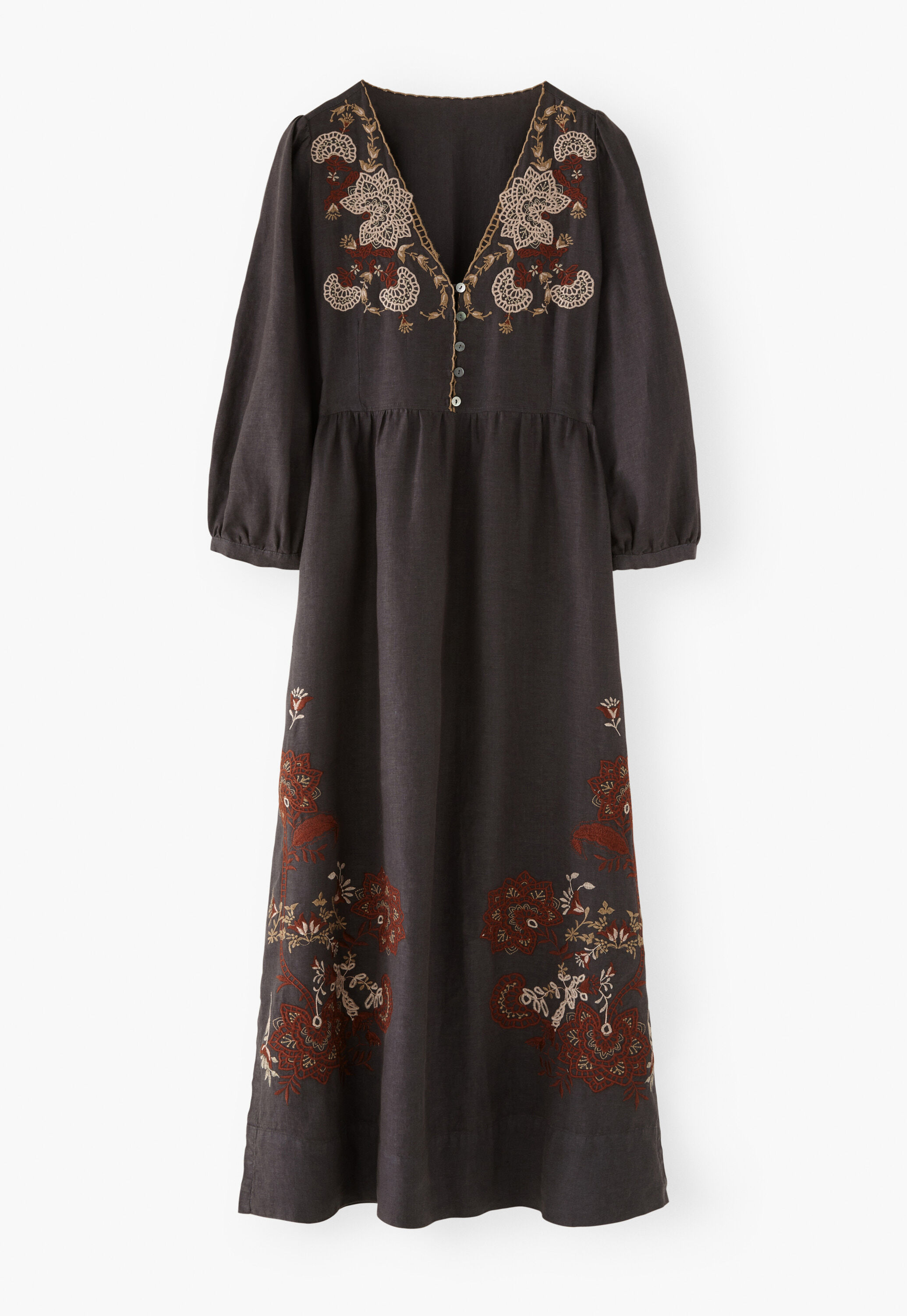 Cutwork embroidery dress