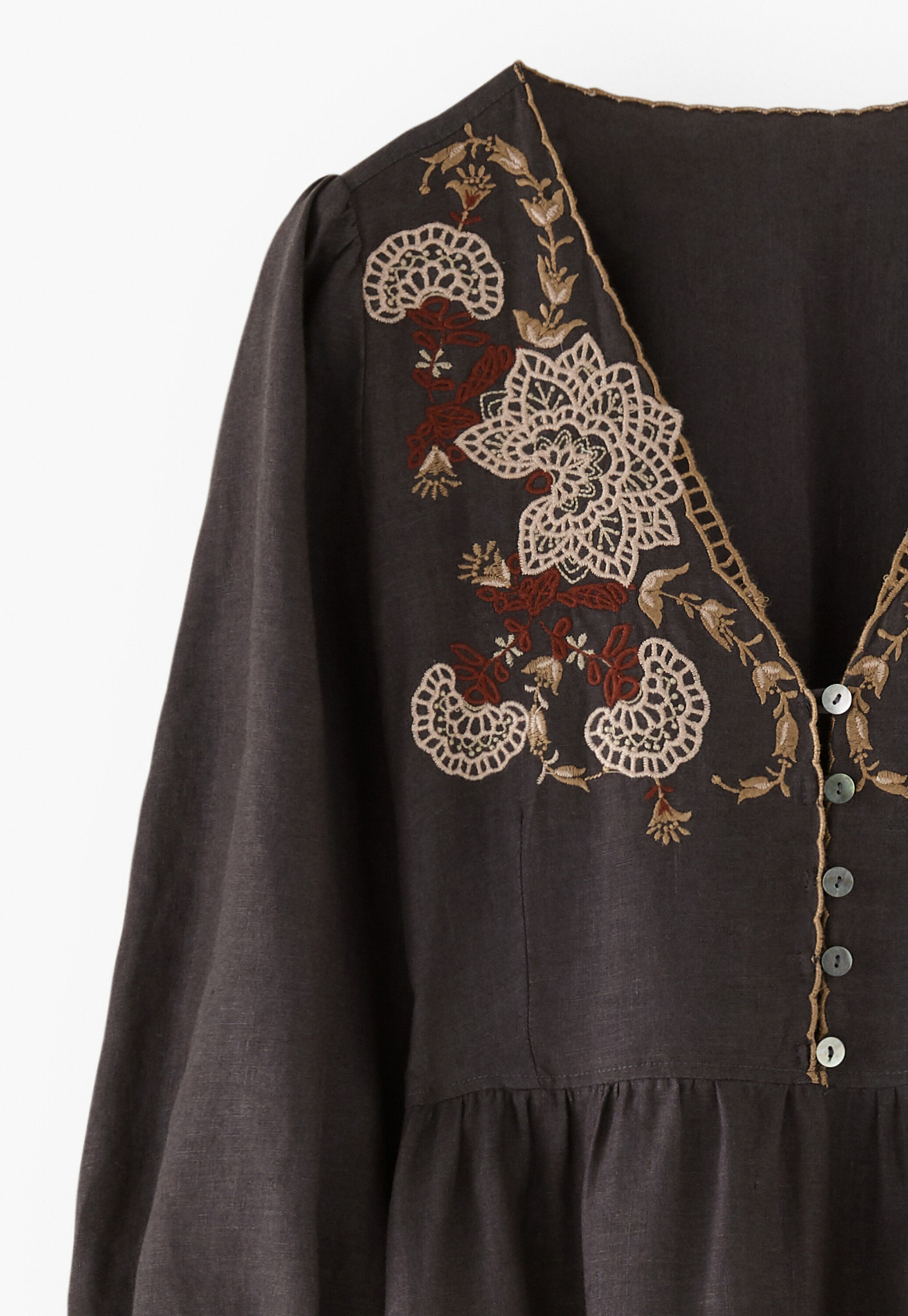 Cutwork embroidery dress