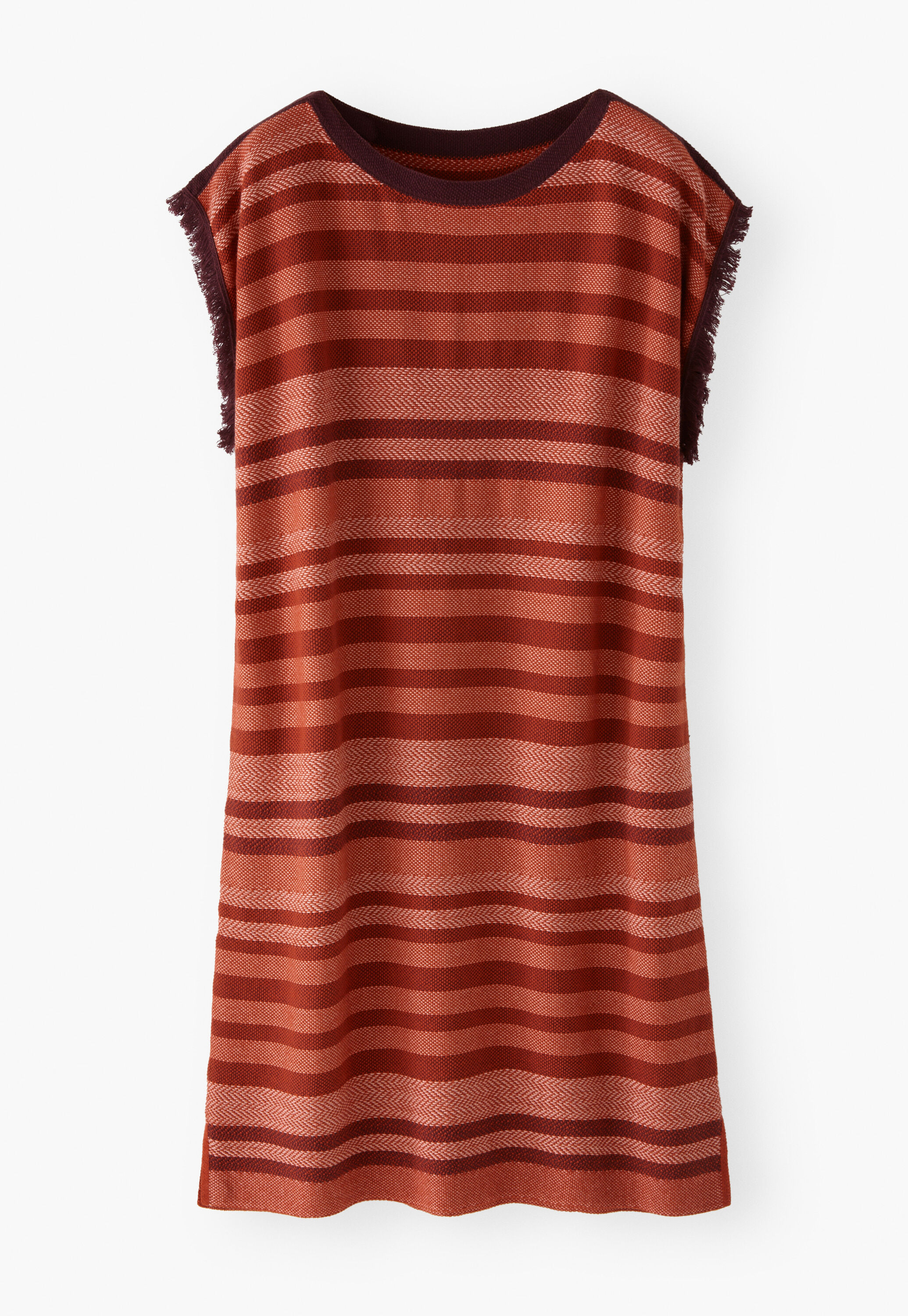Inlay-stitch striped dress