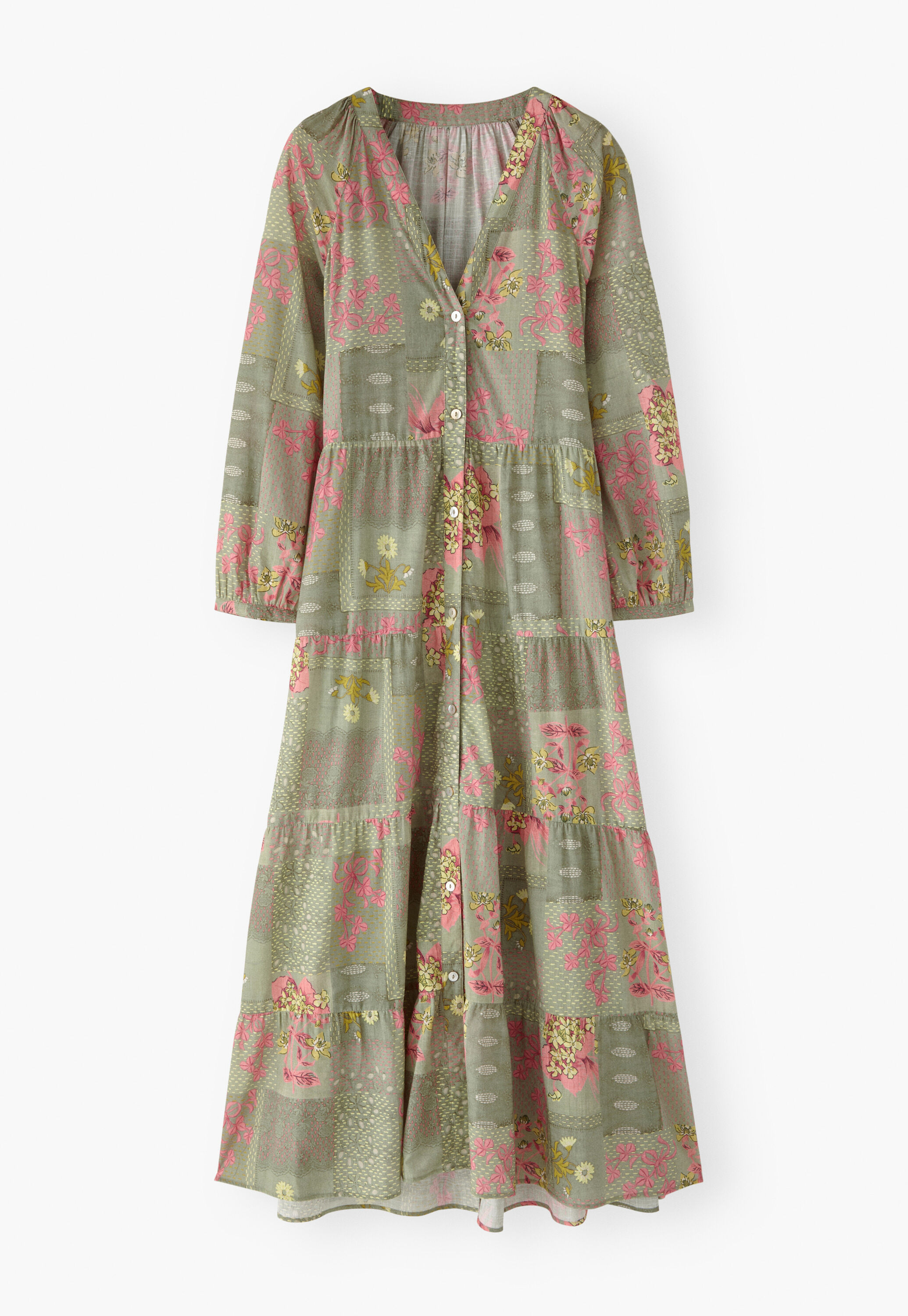 Printed tiered dress