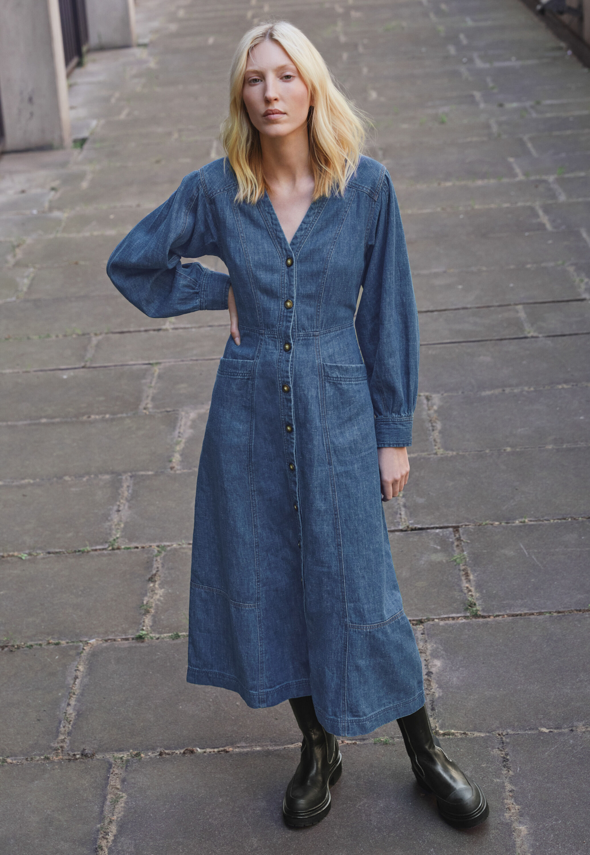Button-through dress