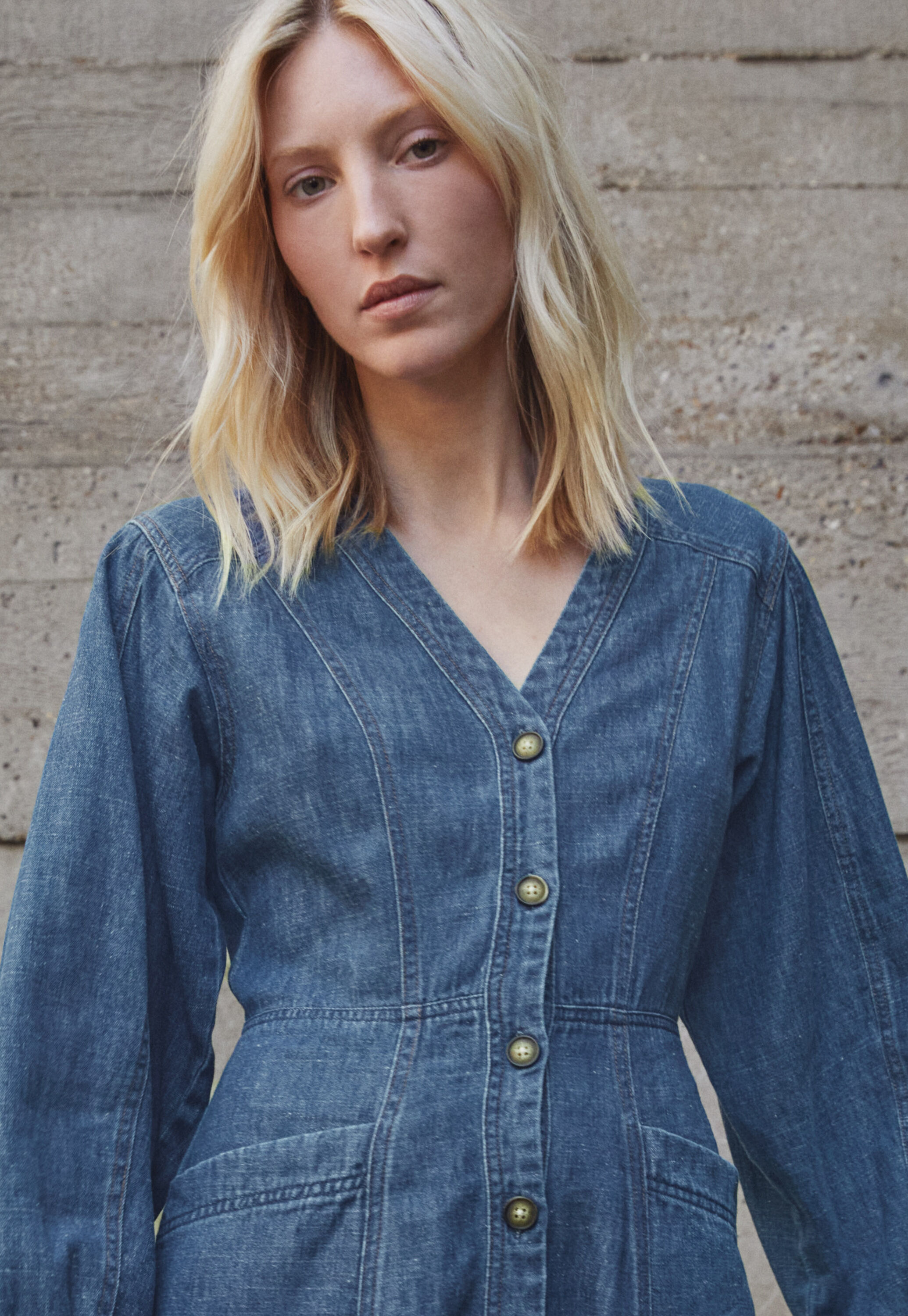 Button-through dress