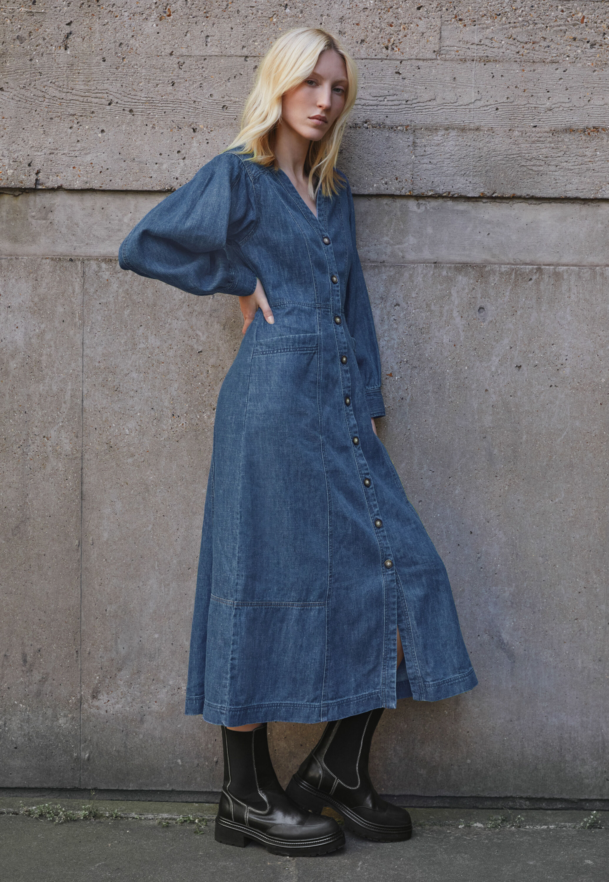 Button-through dress