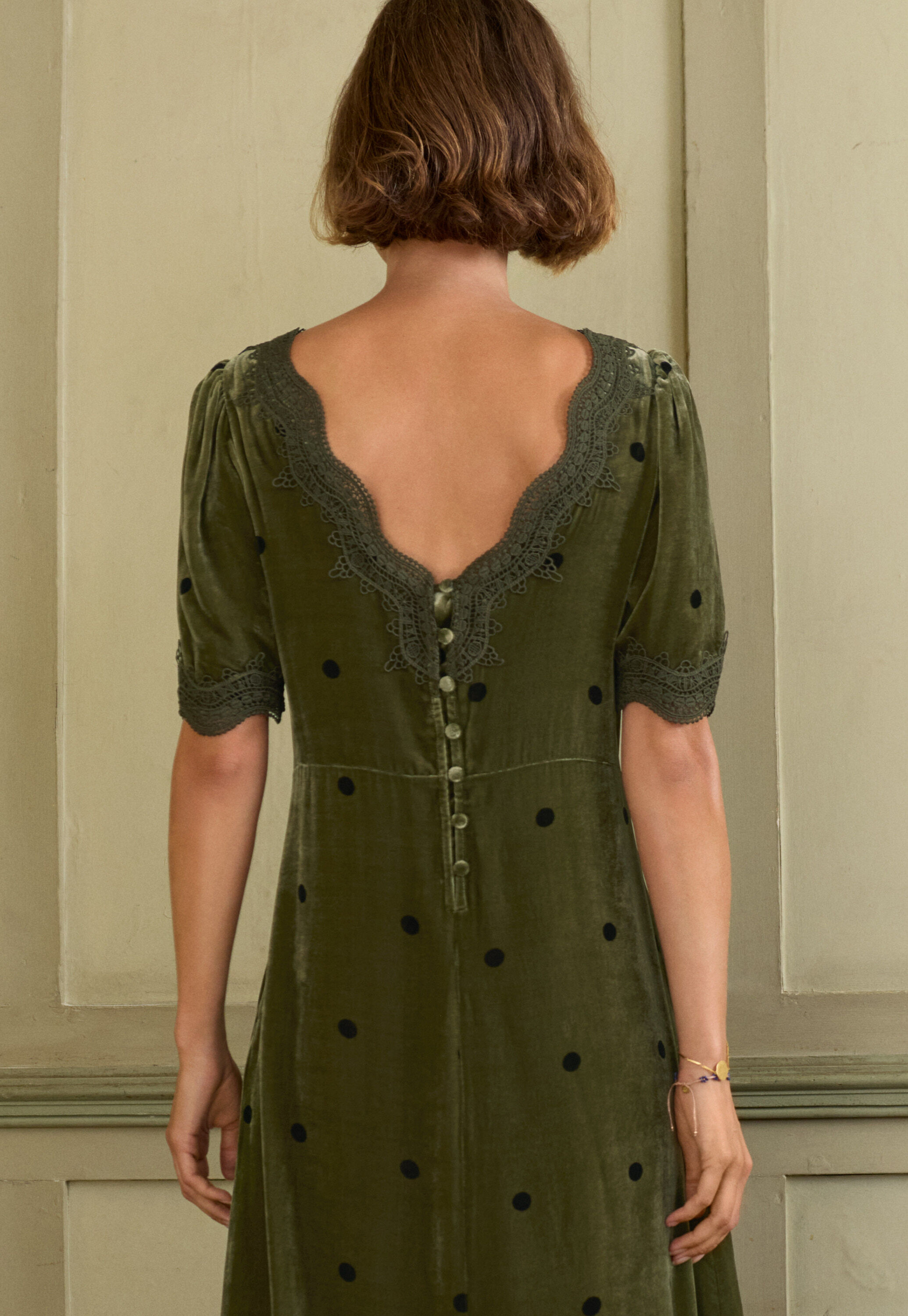 Velvet dress, Moss, large