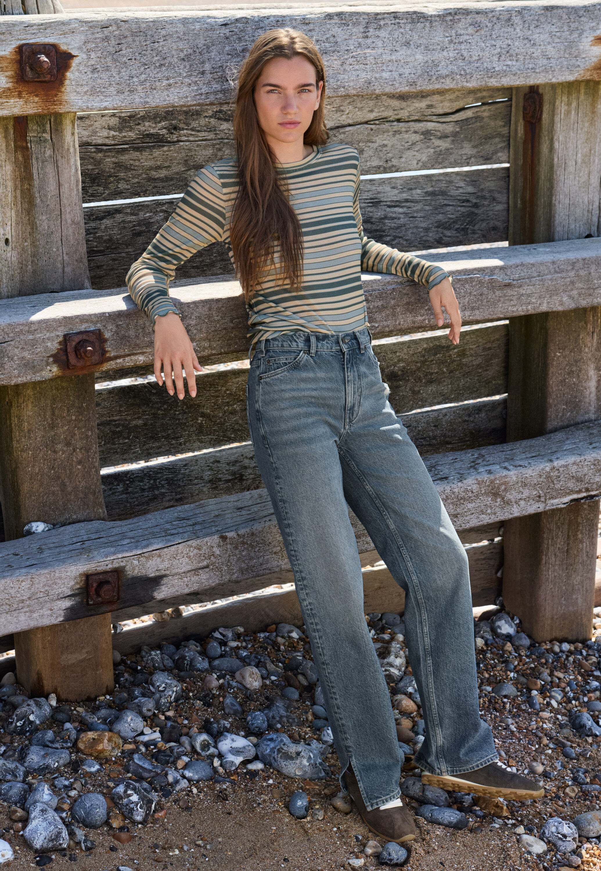 Split-hem jeans