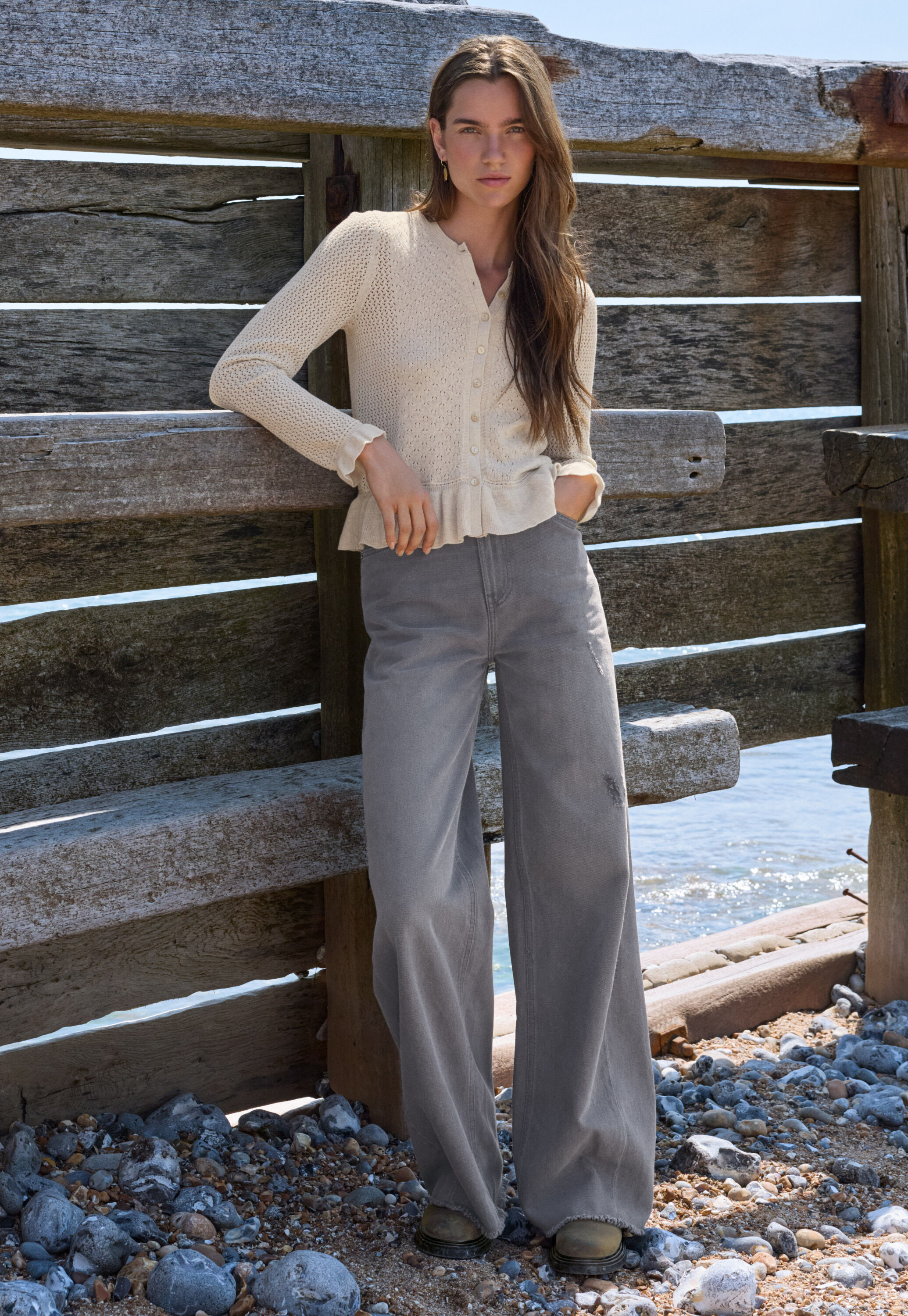 Split-hem jeans