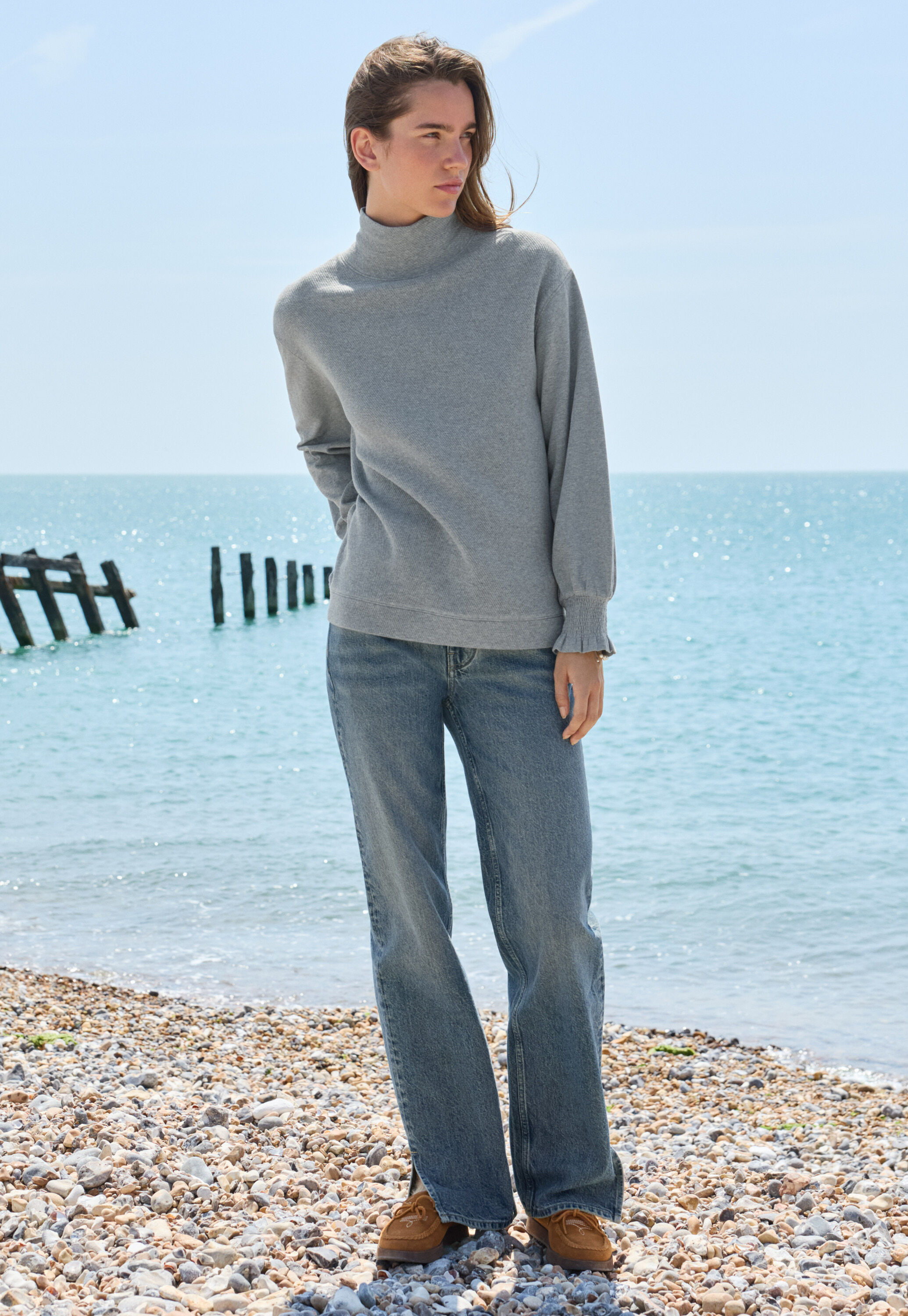 Split-hem jeans