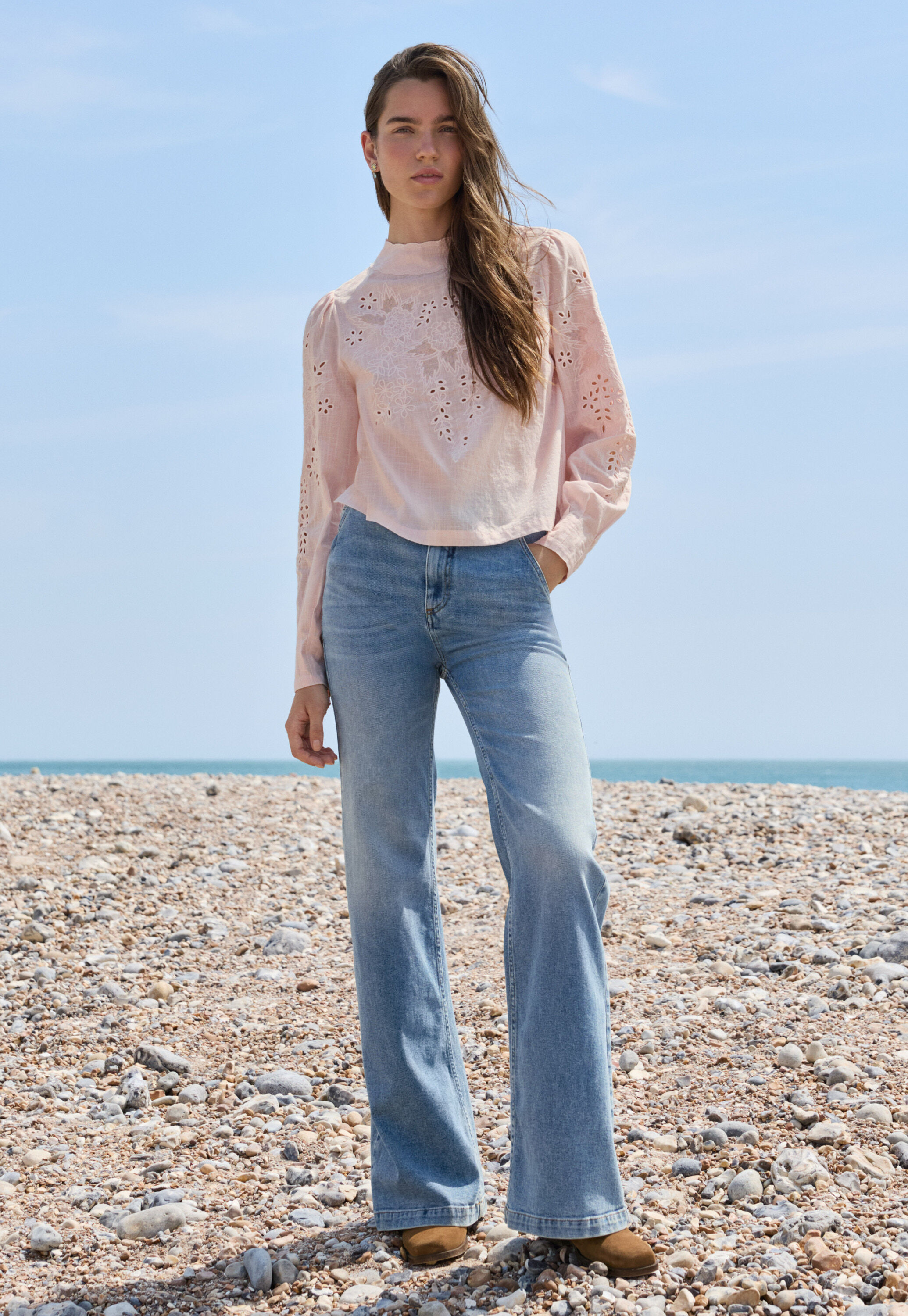Split-hem jeans