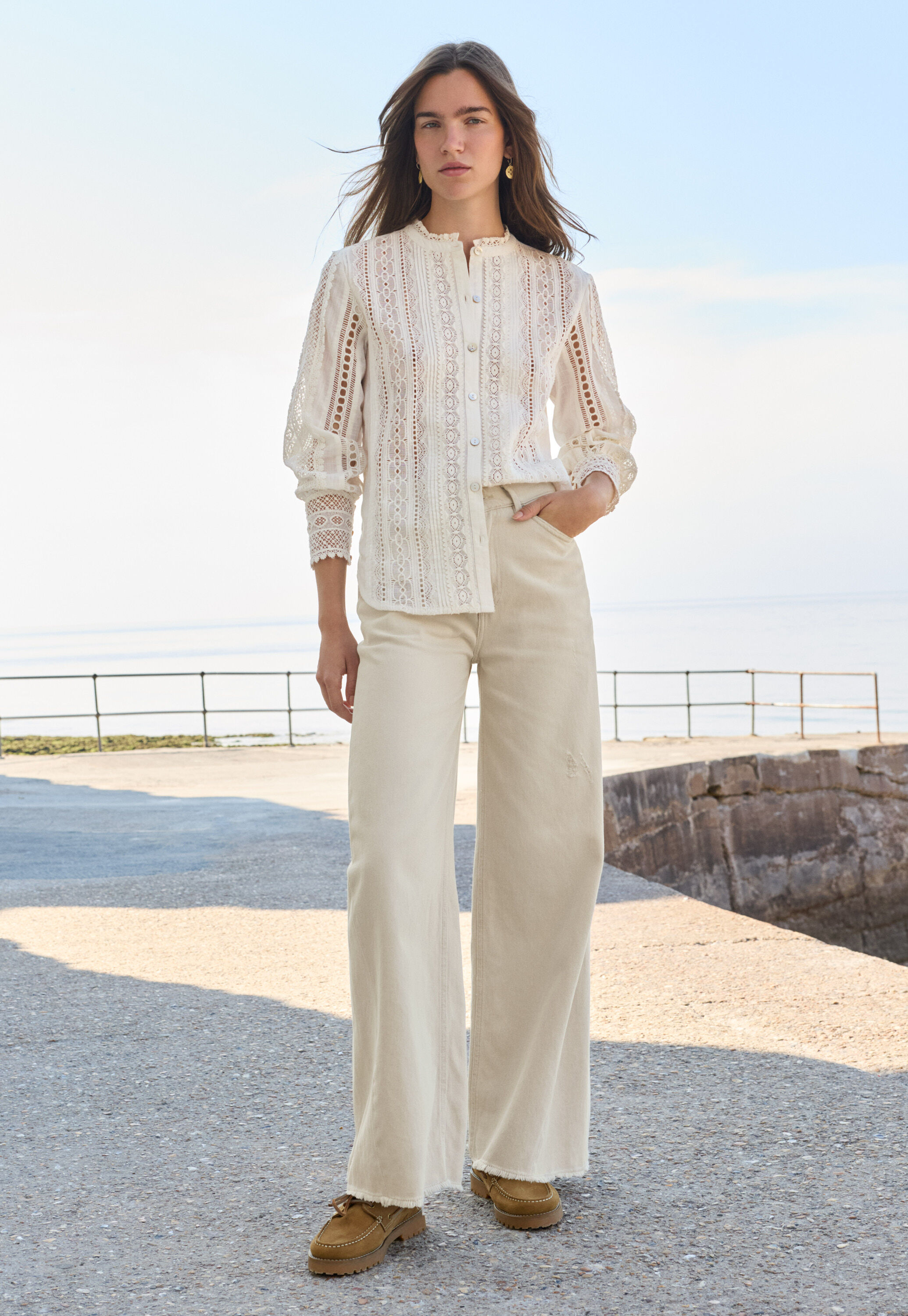 Split-hem jeans