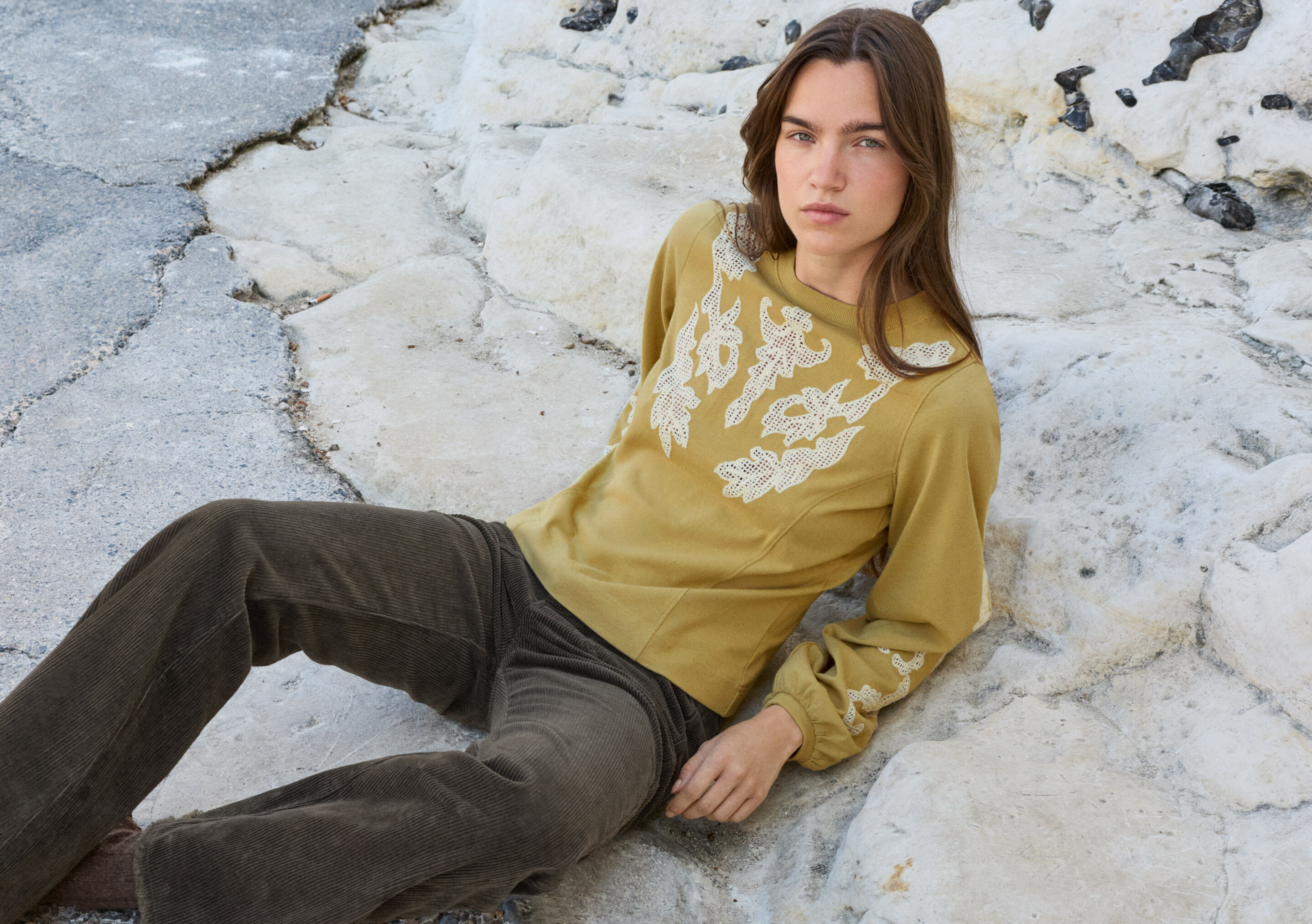 Split-hem jeans