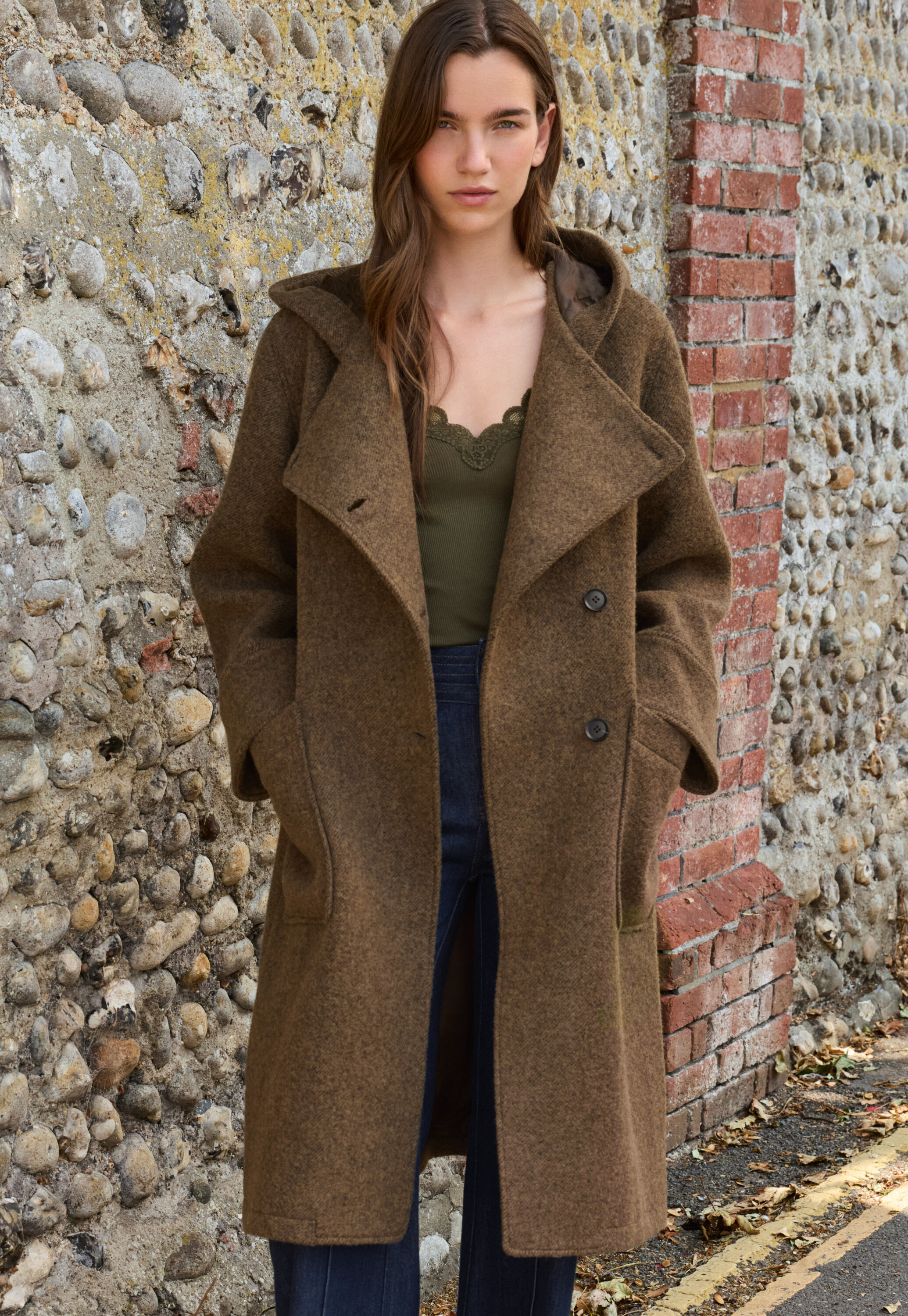 Hooded coat, Brown fawn, large