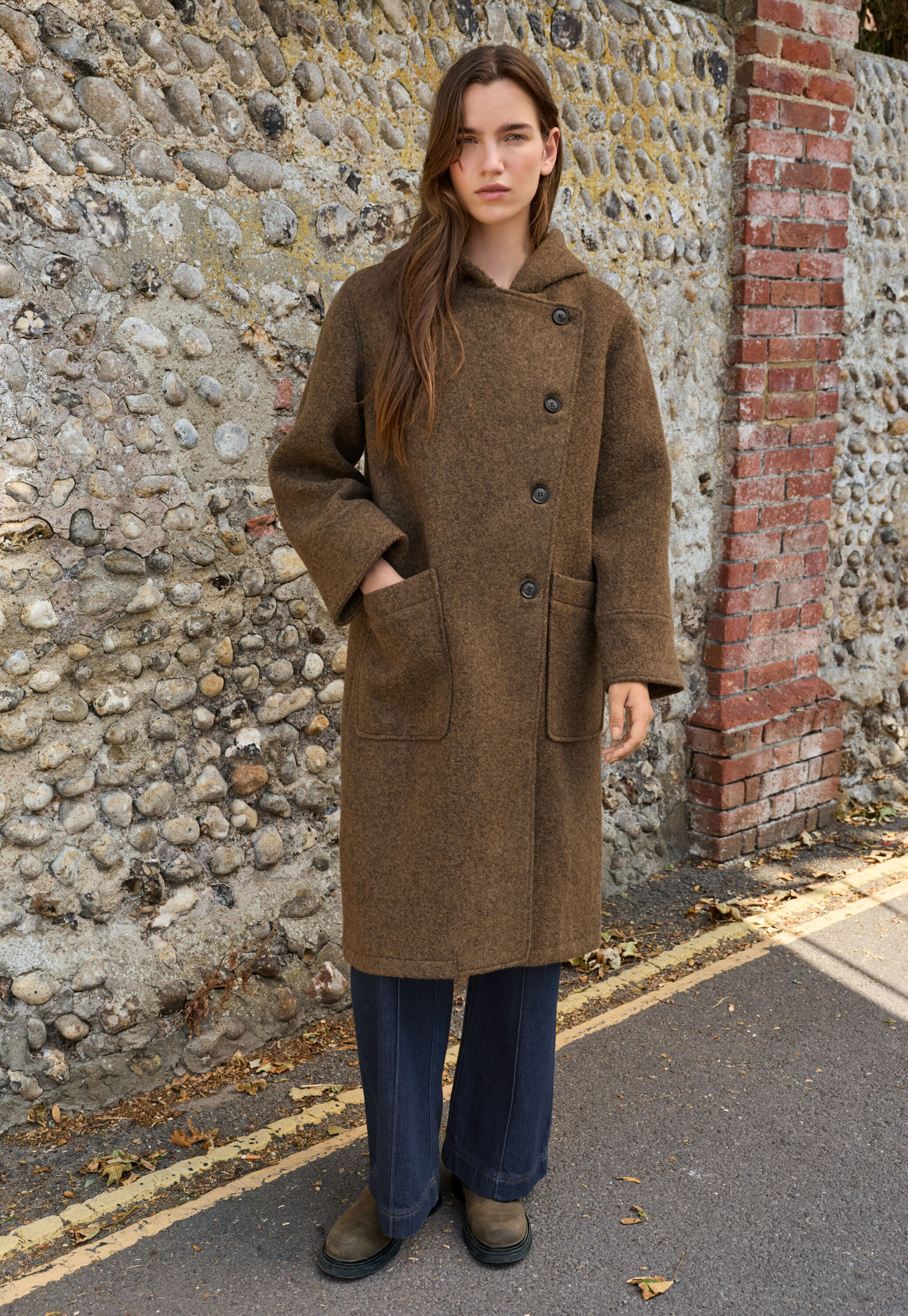 Hooded coat, Brown fawn, large
