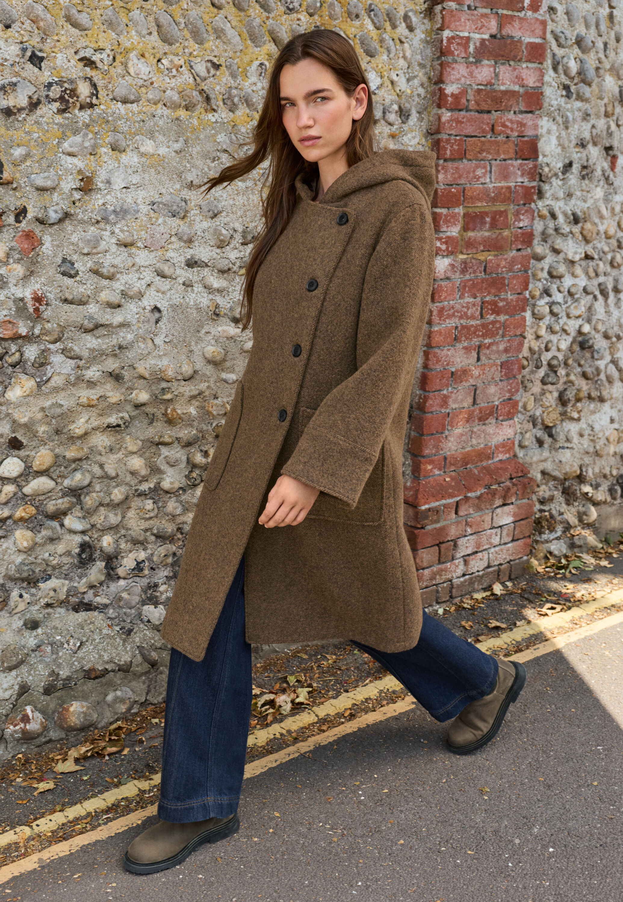 Hooded coat
