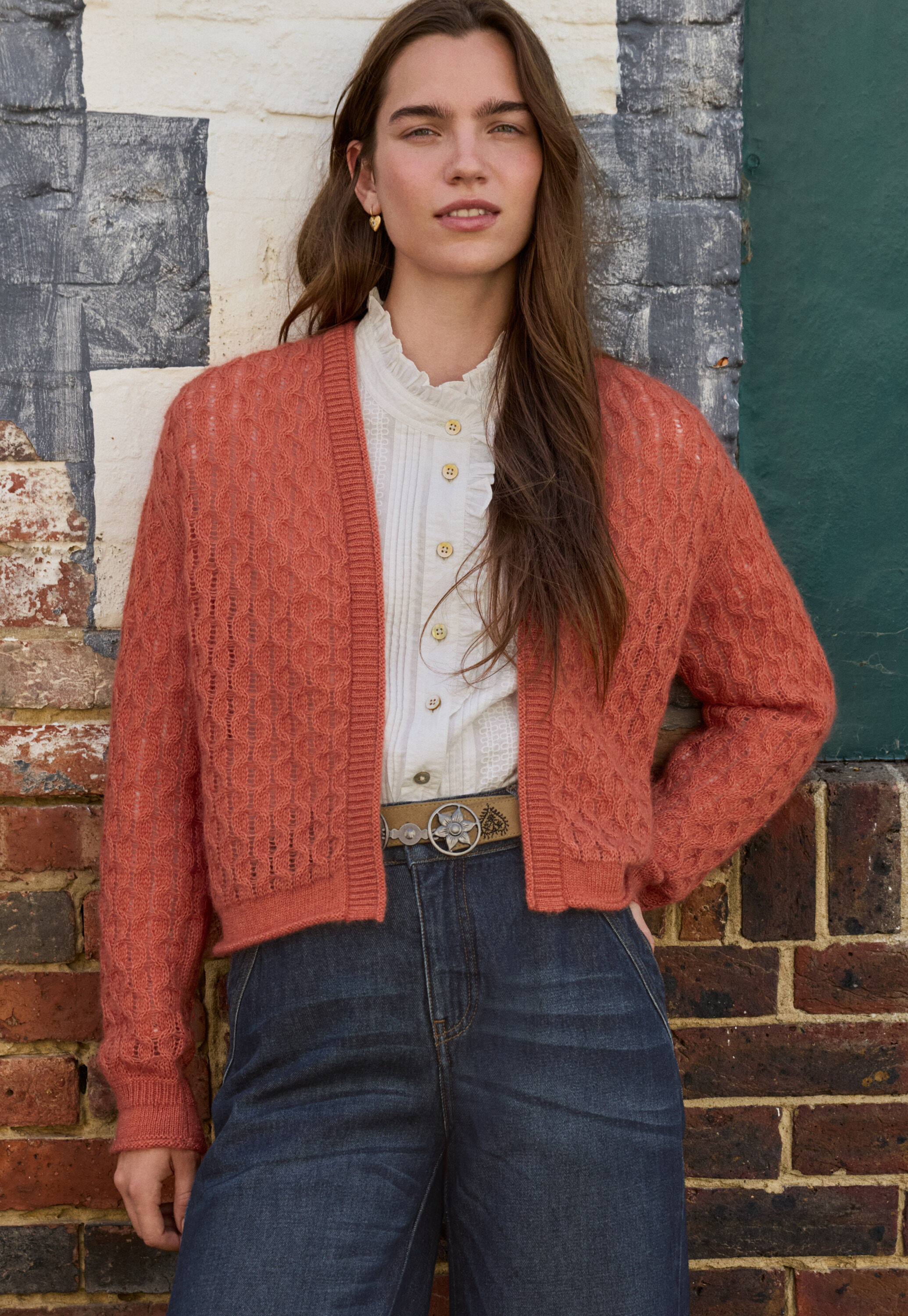 Cable-stitch cardigan