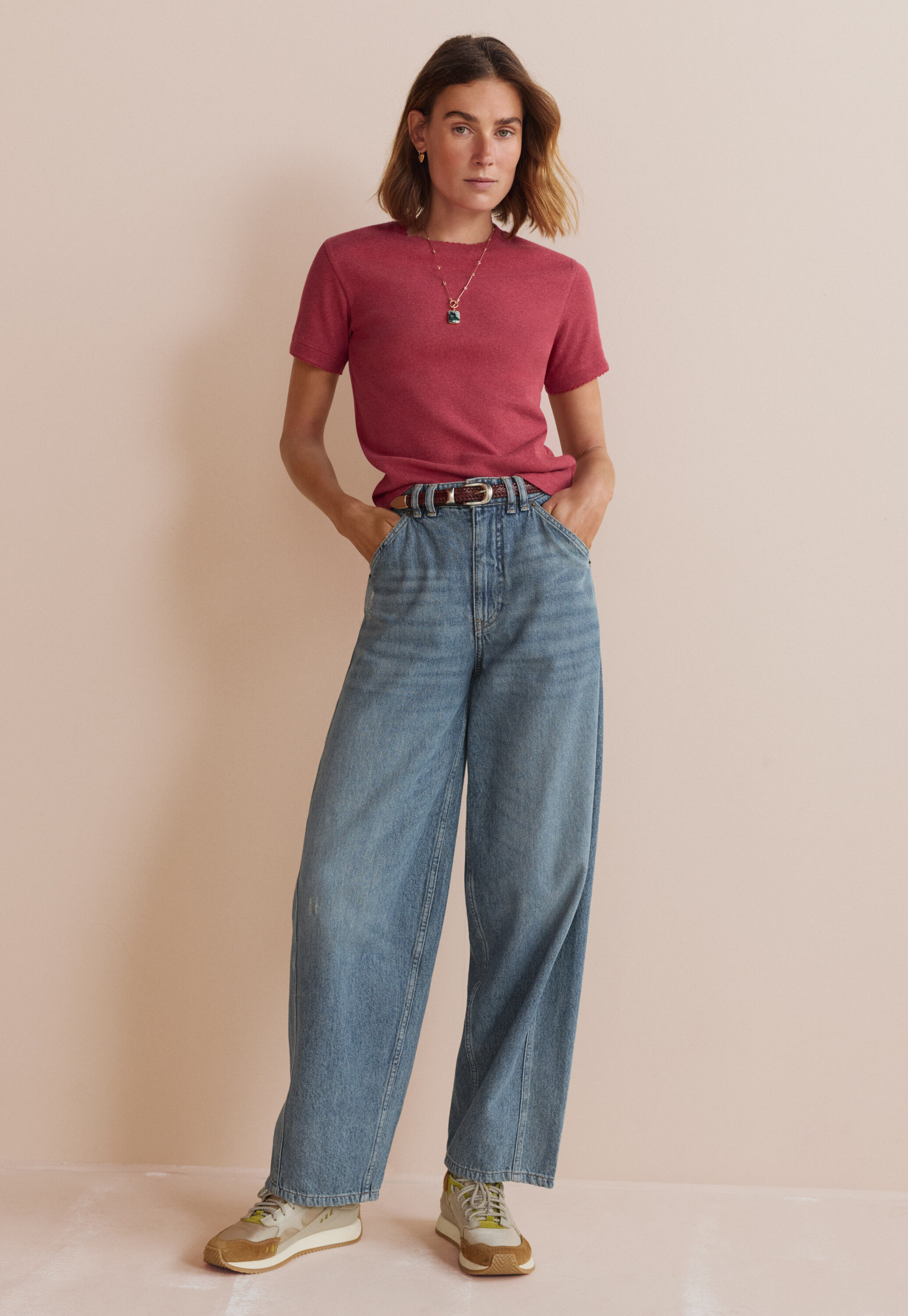 Ribbed jersey T-shirt