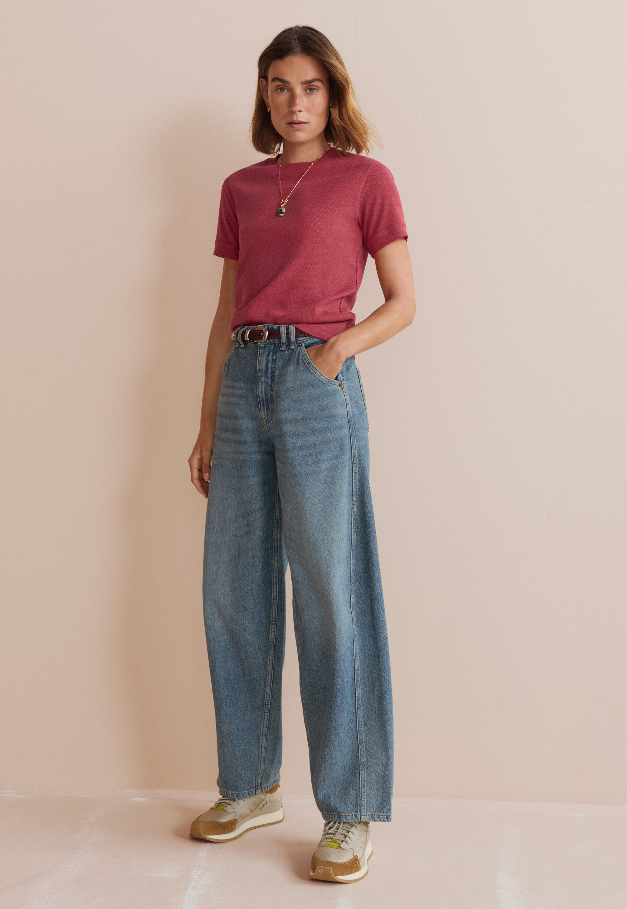 Ribbed jersey T-shirt