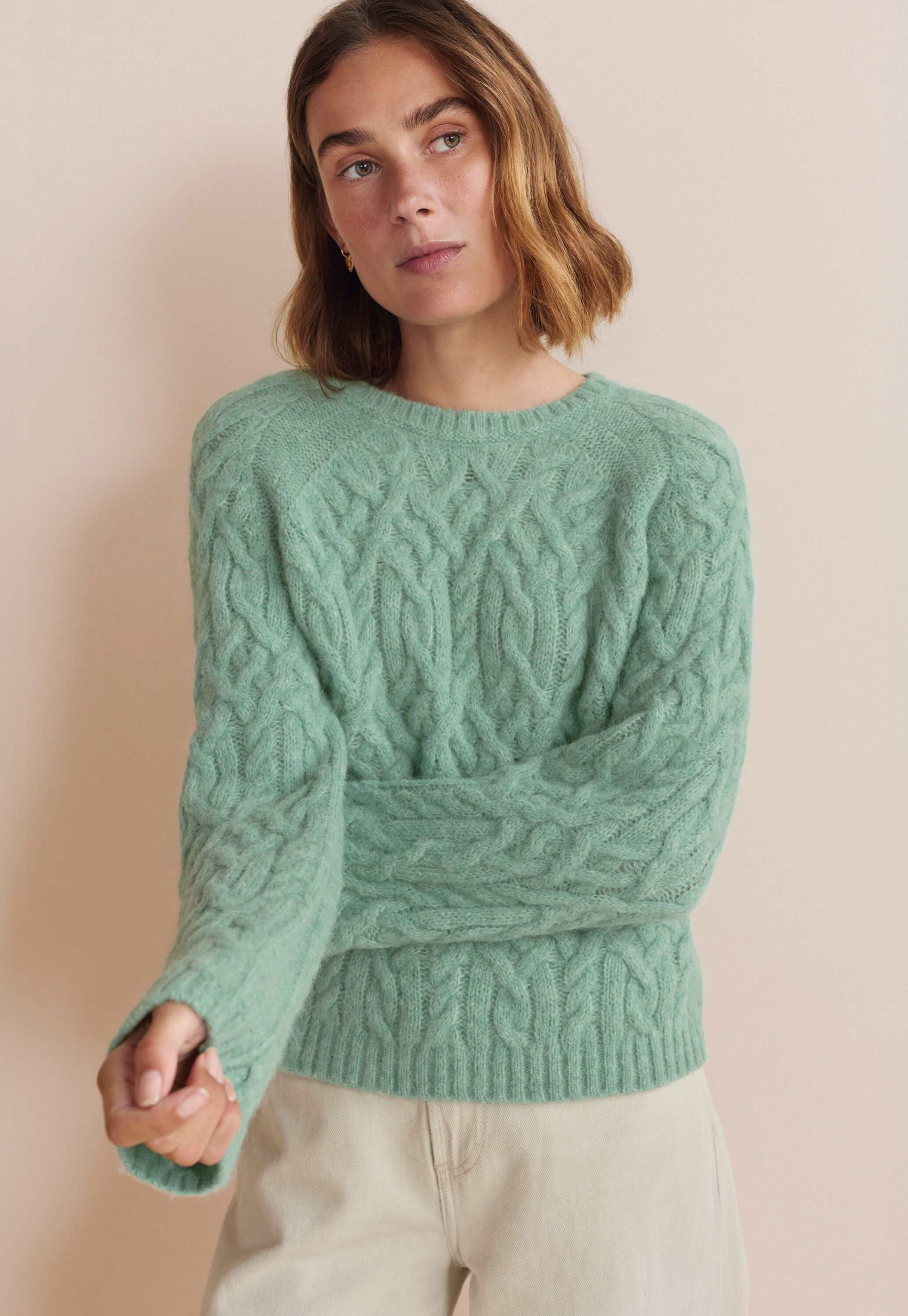 Waffle-stitch cardigan
