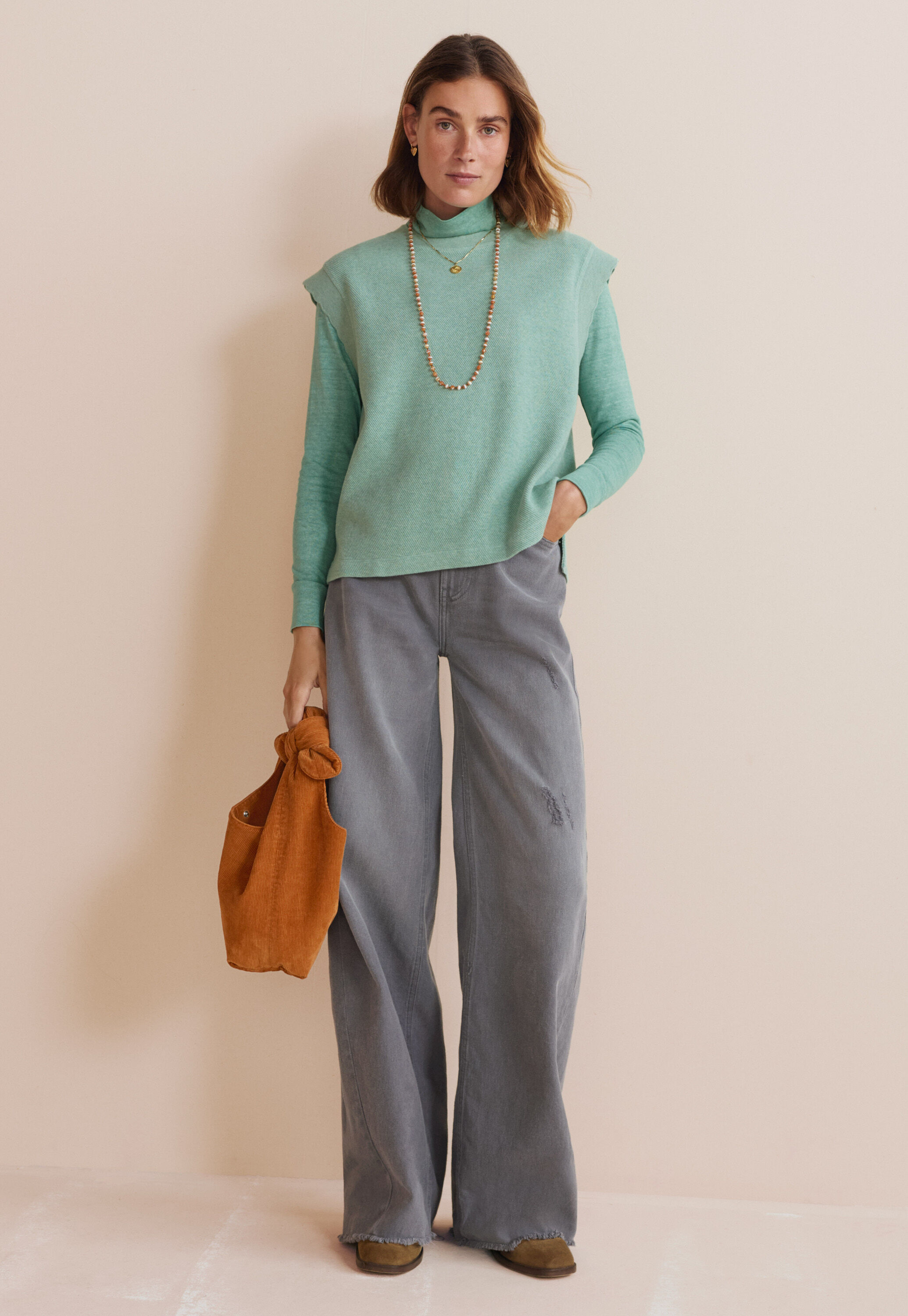 Waffle-stitch cardigan