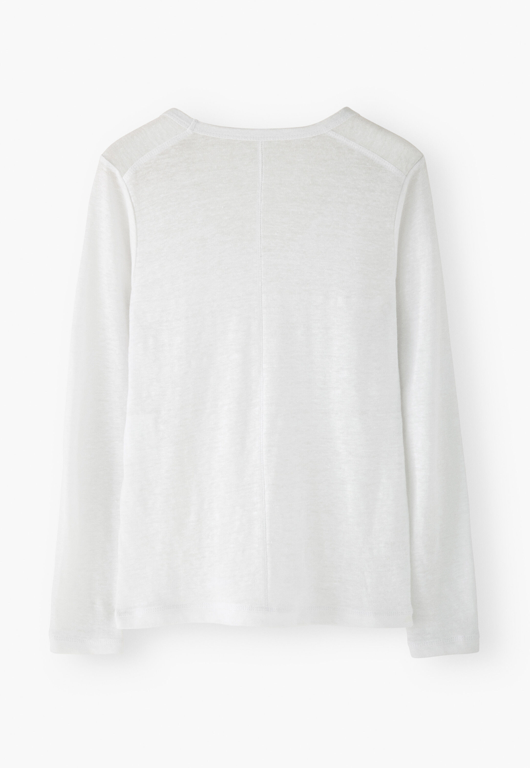 Long-sleeved scoop-neck top