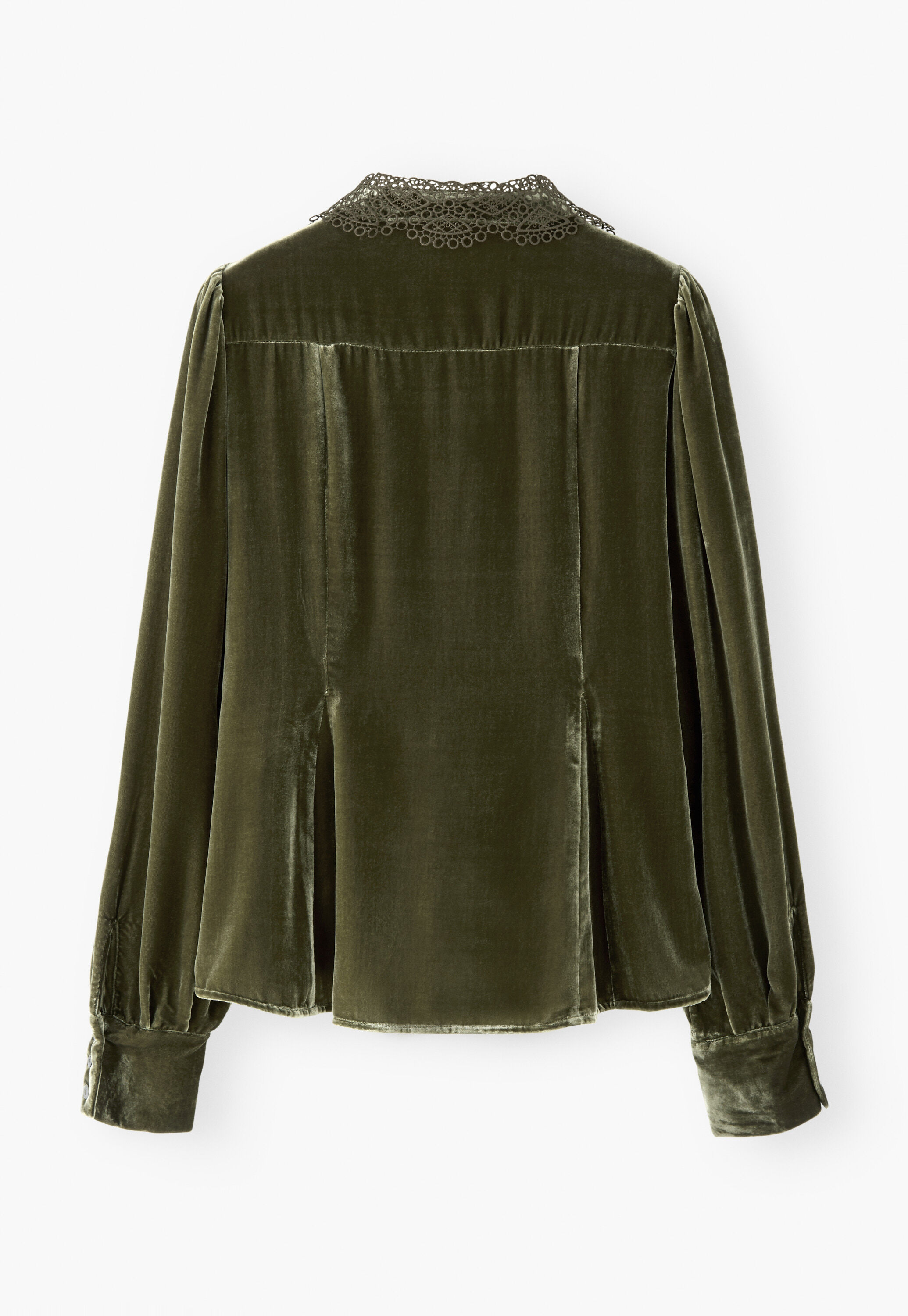 Velvet godet blouse