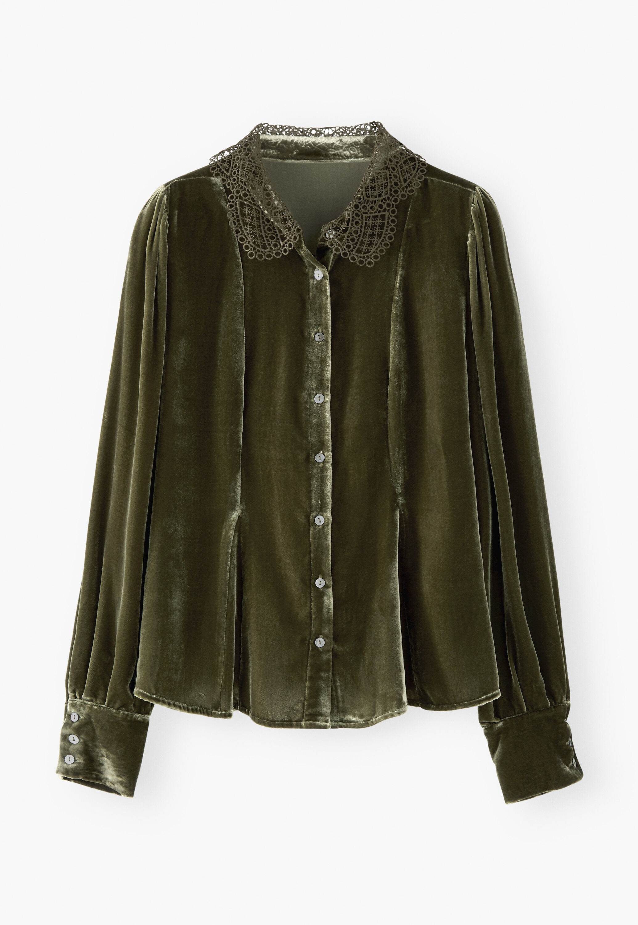 Velvet godet blouse
