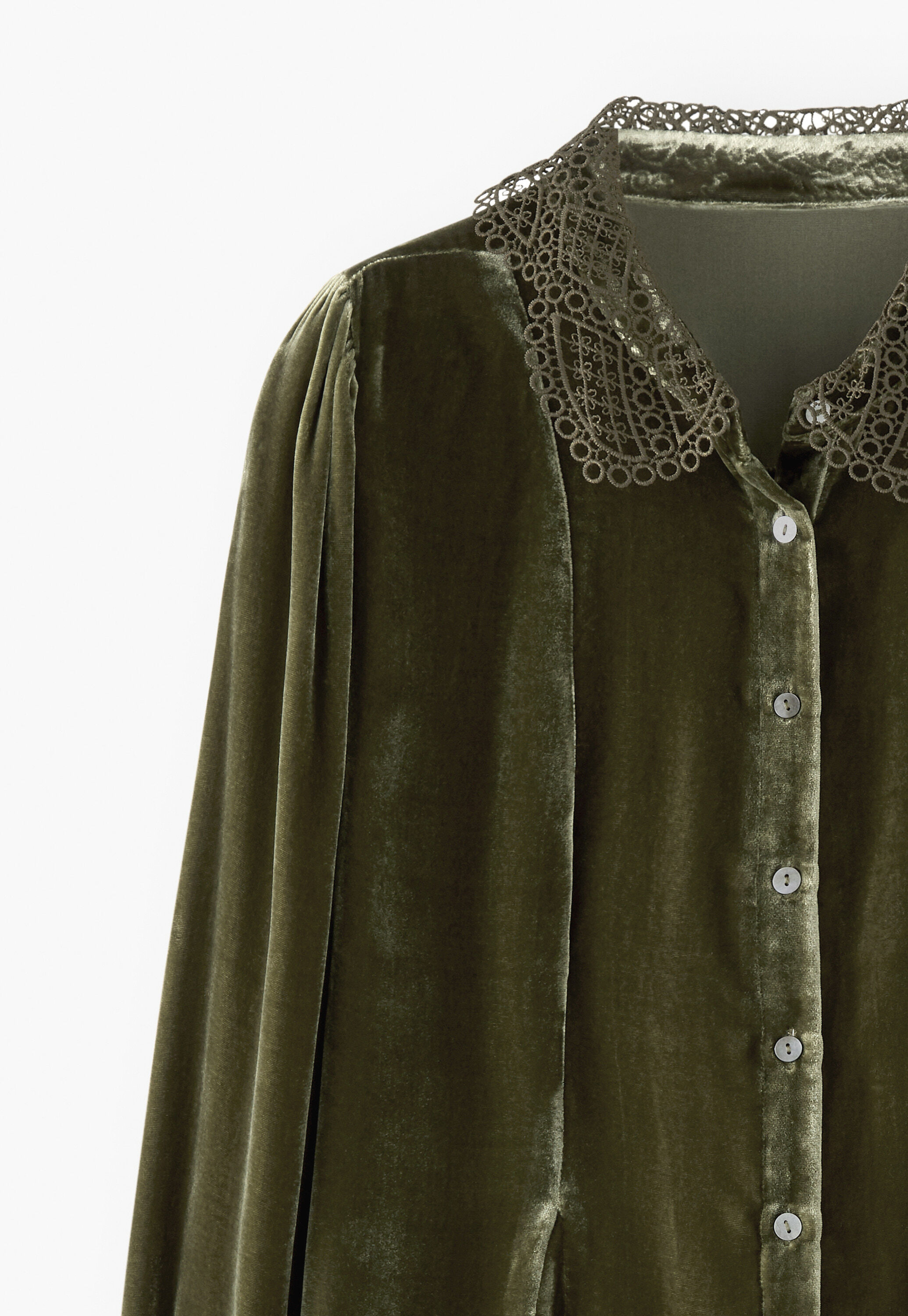 Velvet godet blouse