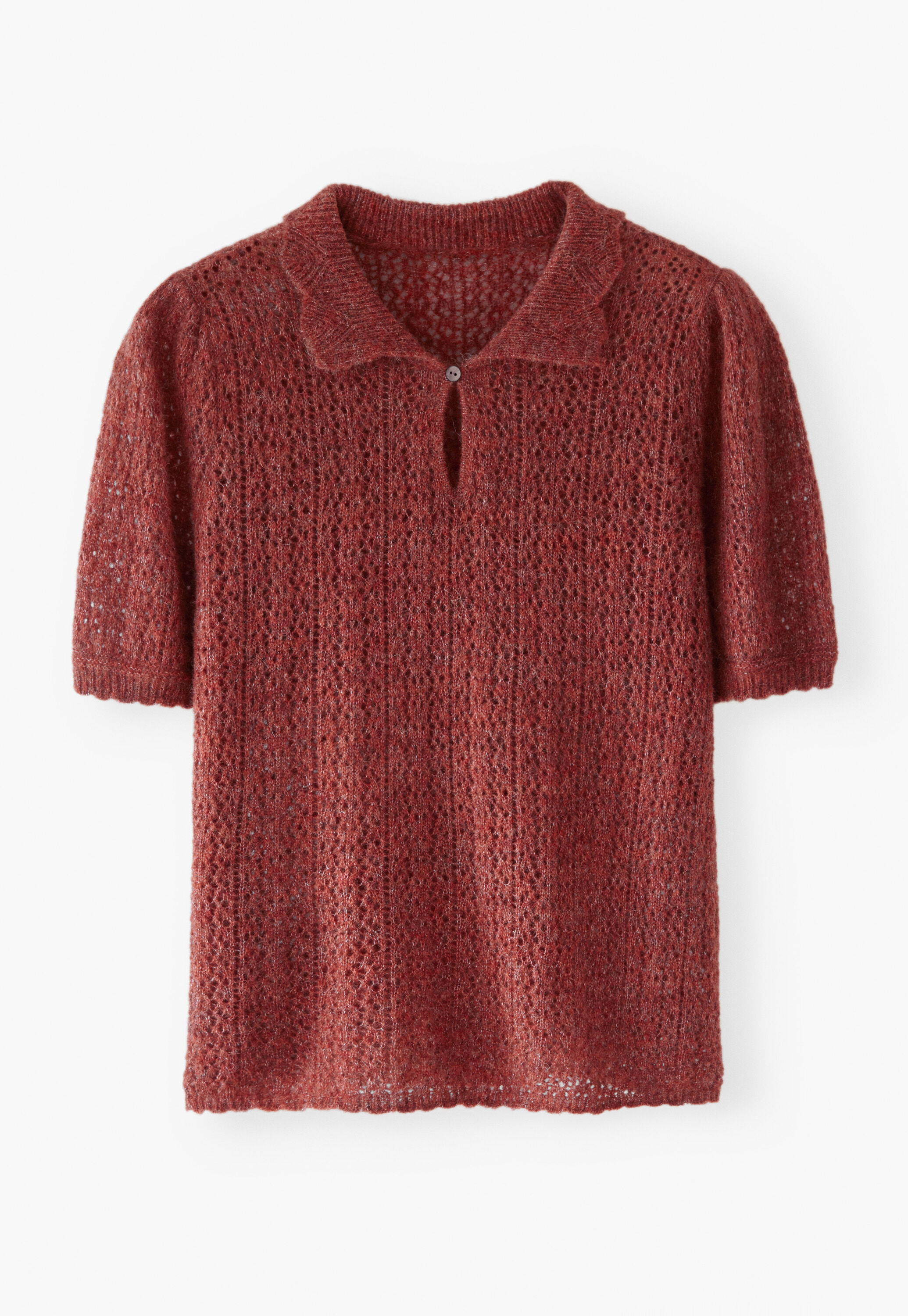 Lace-stitch sweater
