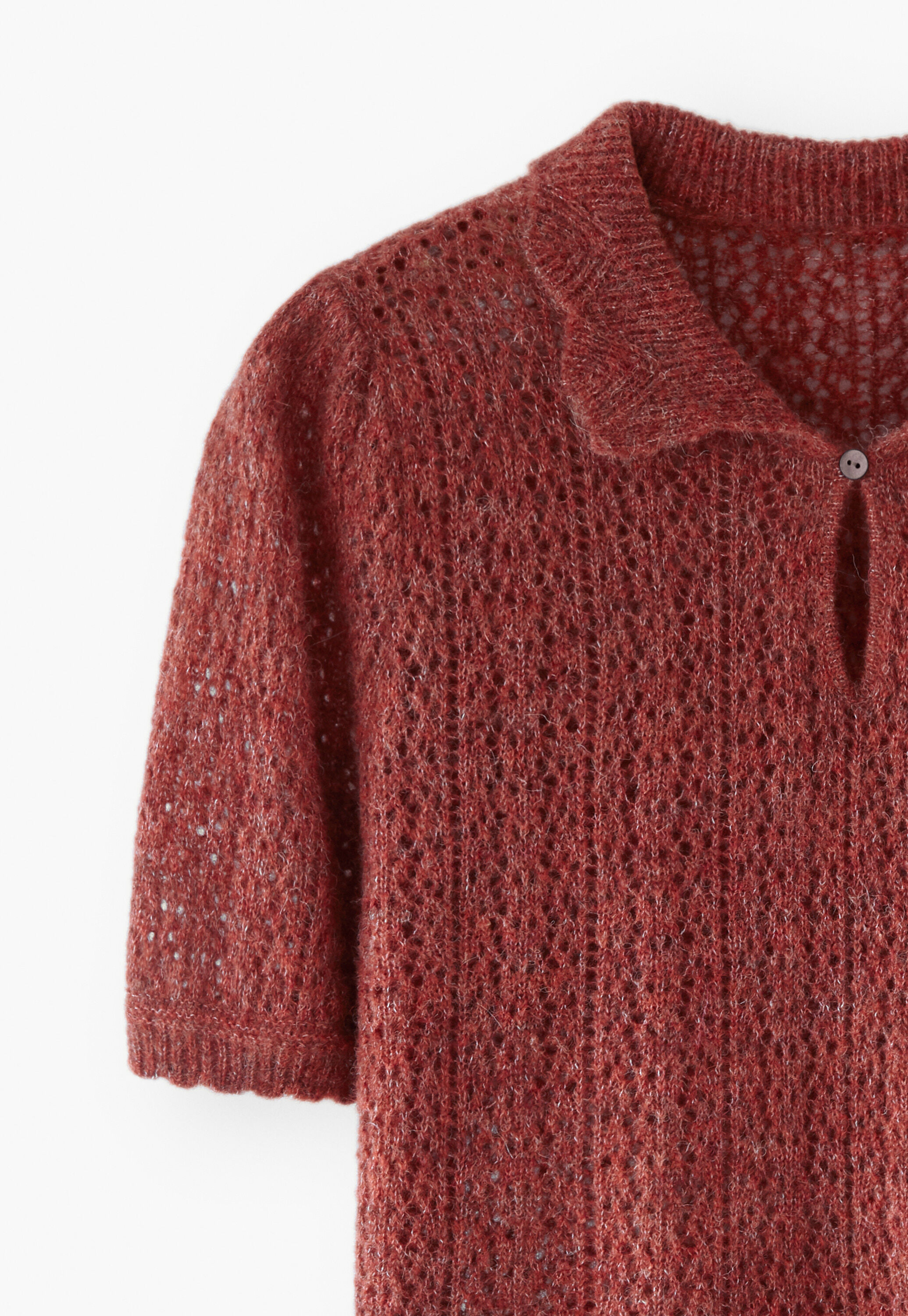Lace-stitch sweater