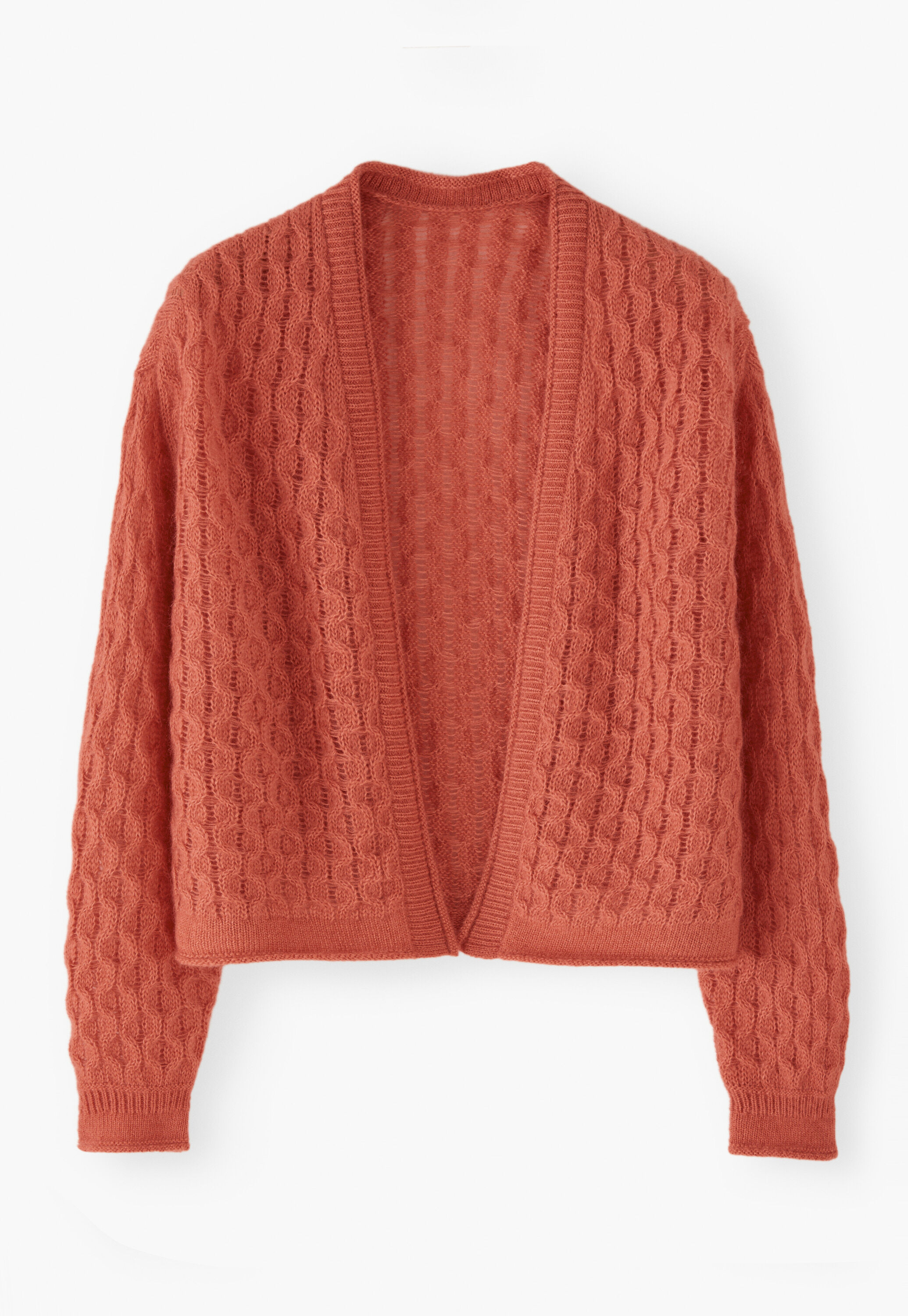 Cable-stitch cardigan
