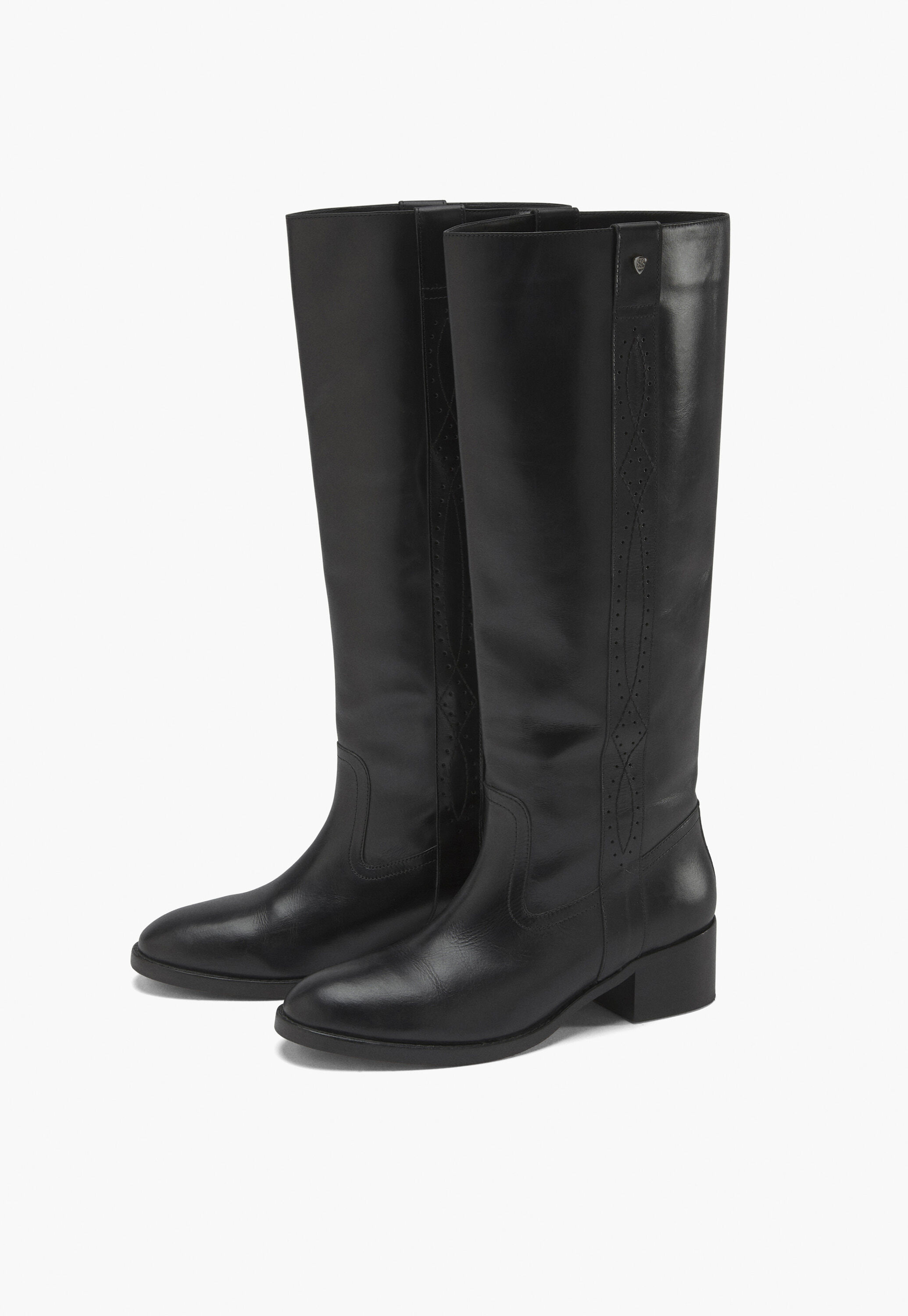 Knee-high boots, Black, large