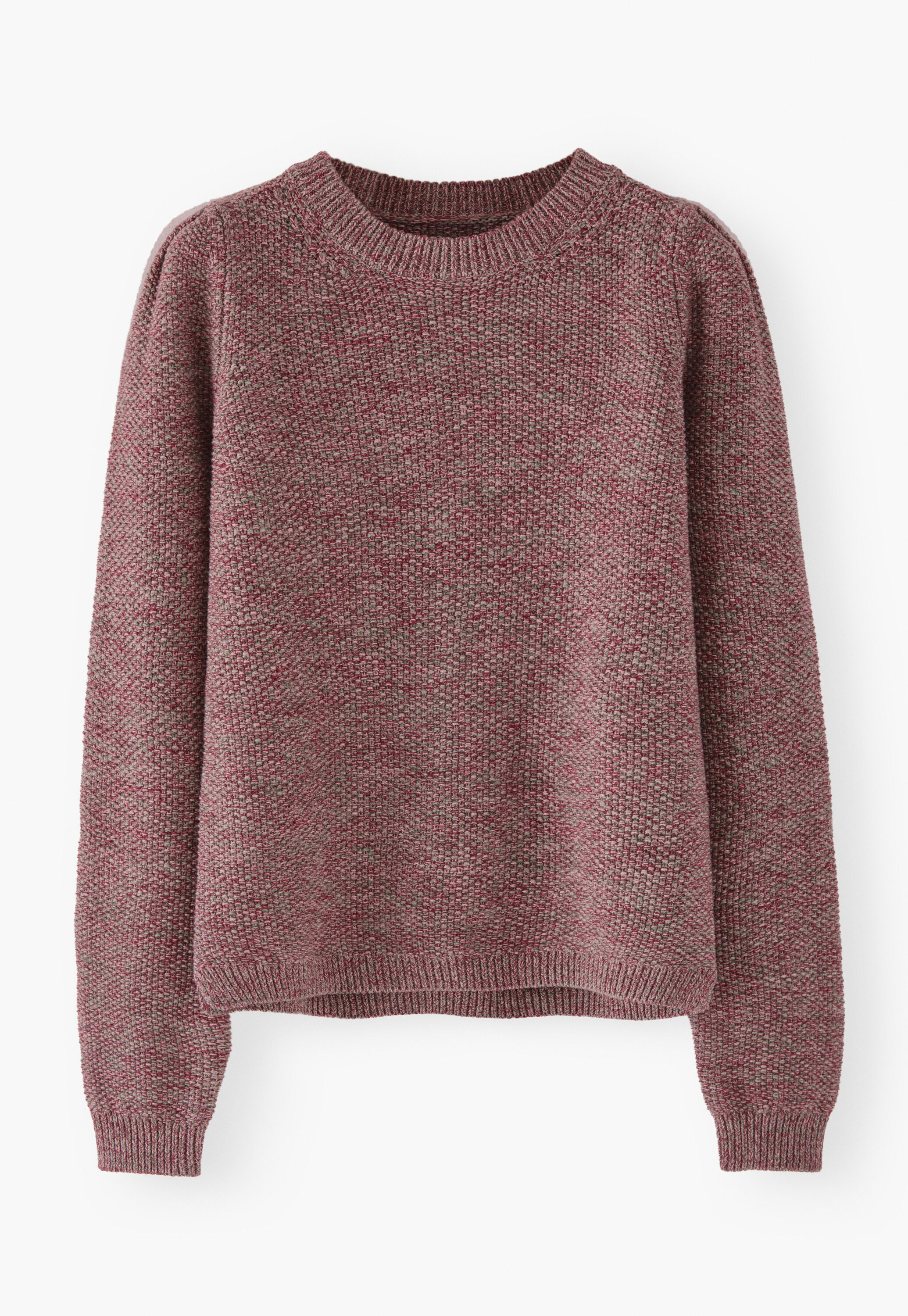 Moss-stitch sweater, Magenta moss, large