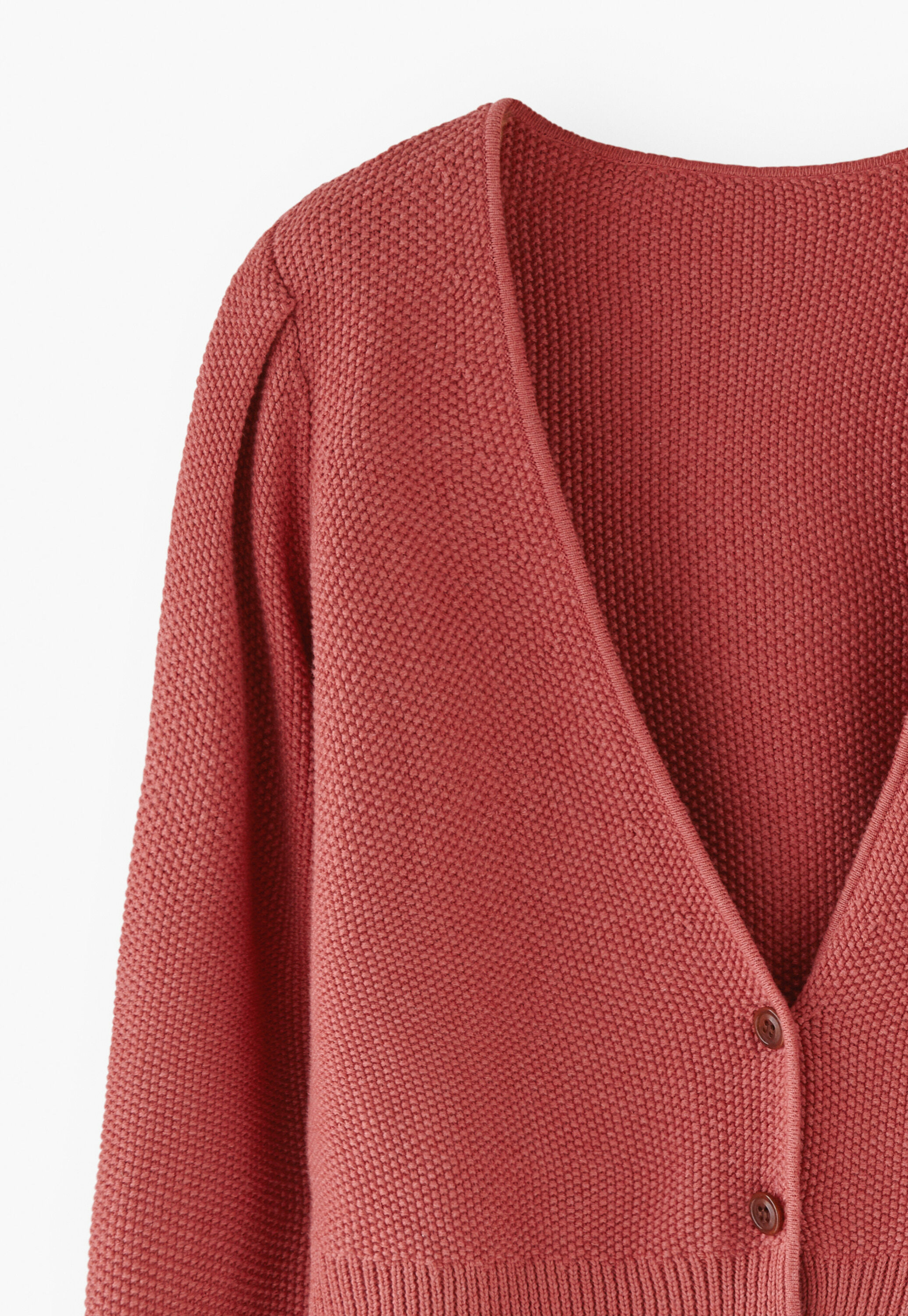 Moss-stitch cardigan