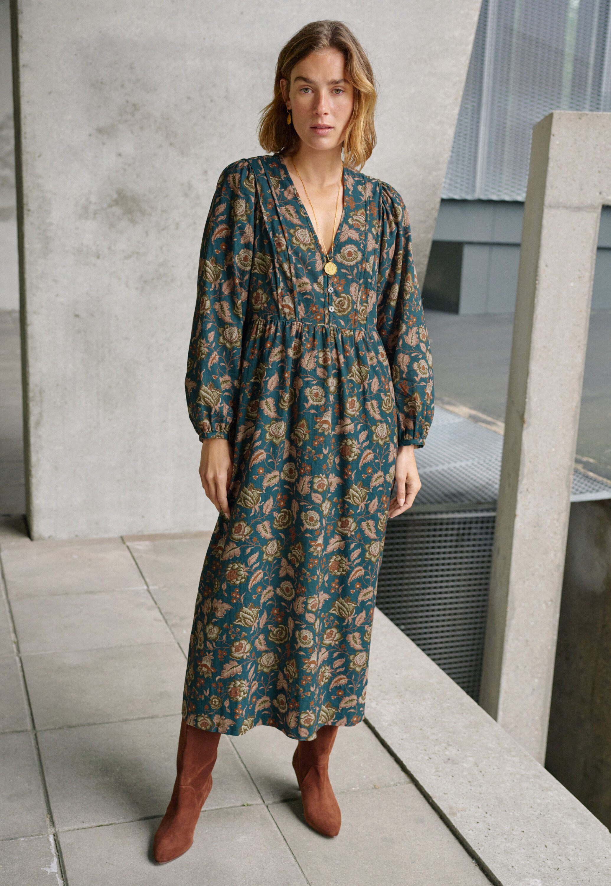 Printed maxi-skirt