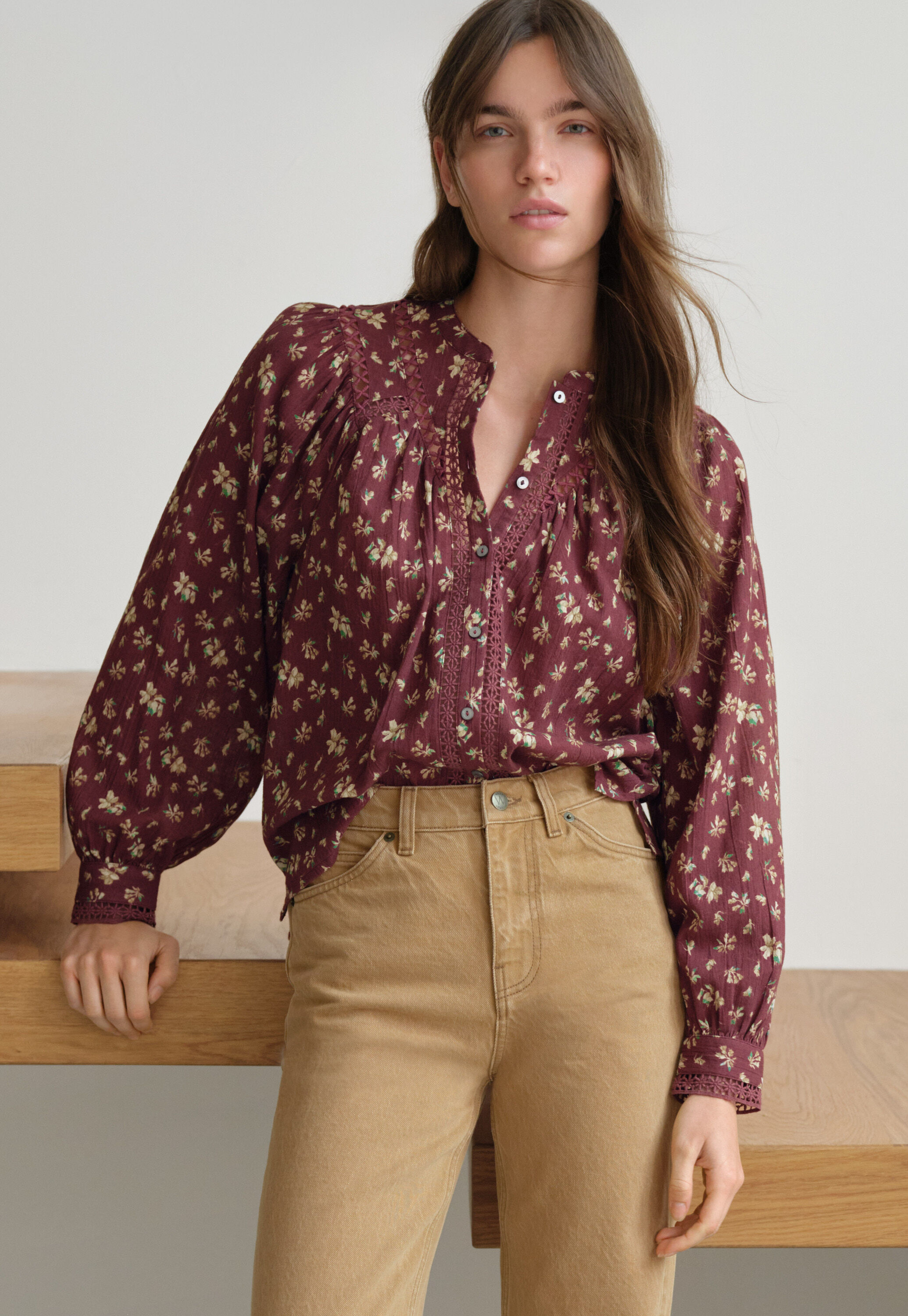 Pintuck blouse