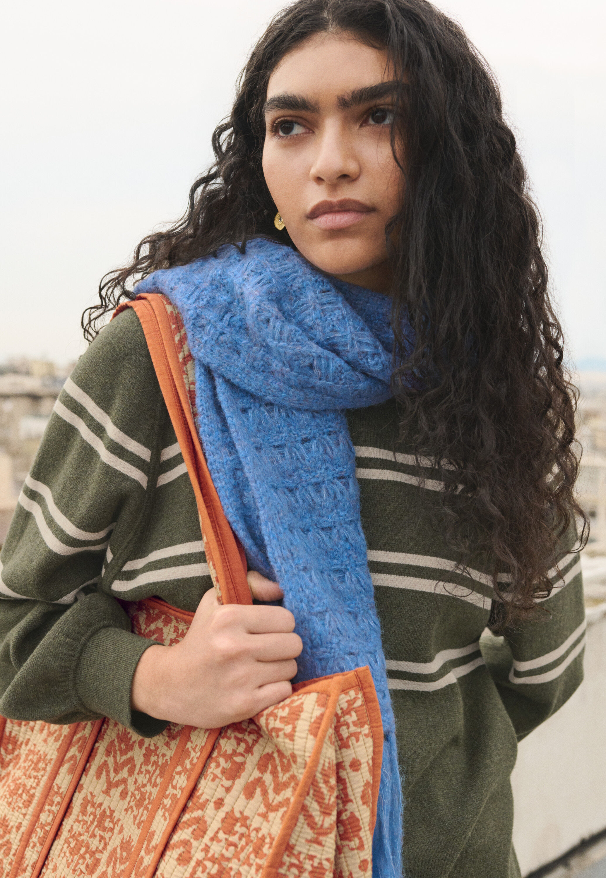 Crochet-stitch scarf