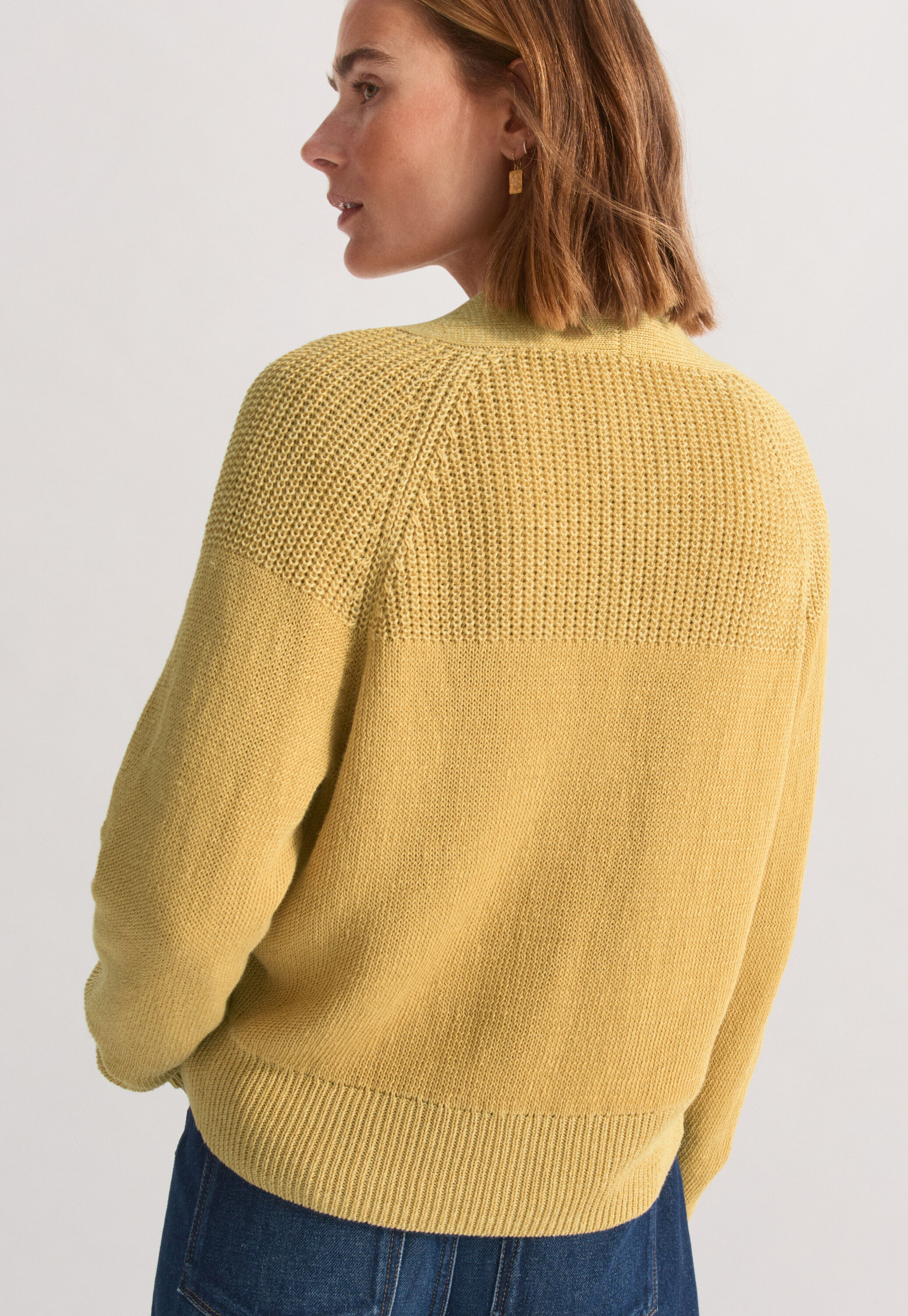 V-neck raglan cardigan
