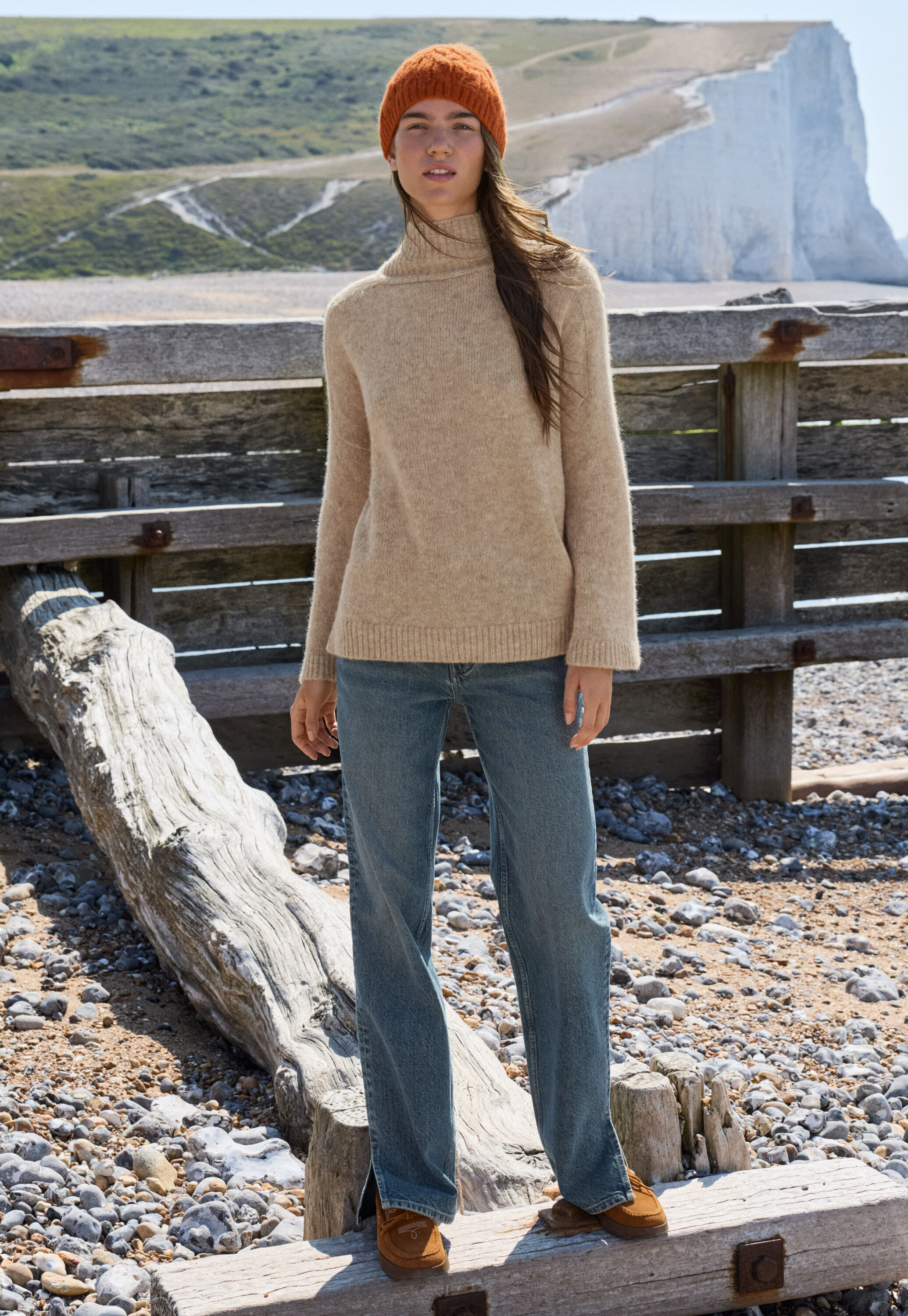 High-neck sweater, Mink twist, large