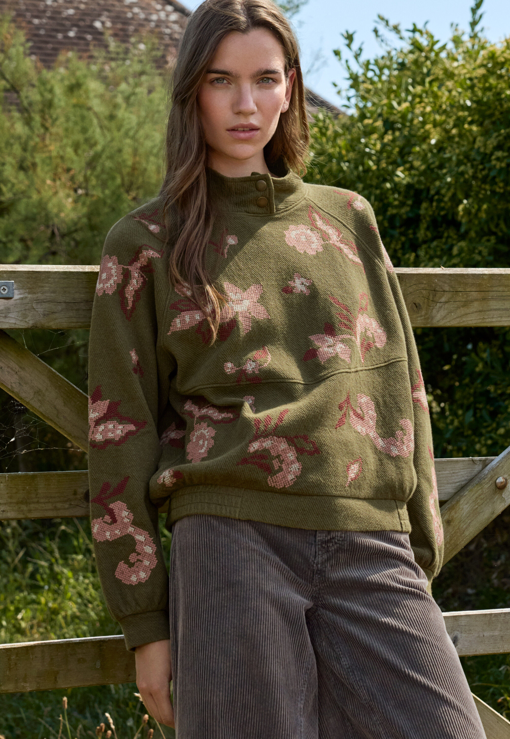 Embroidered sweatshirt