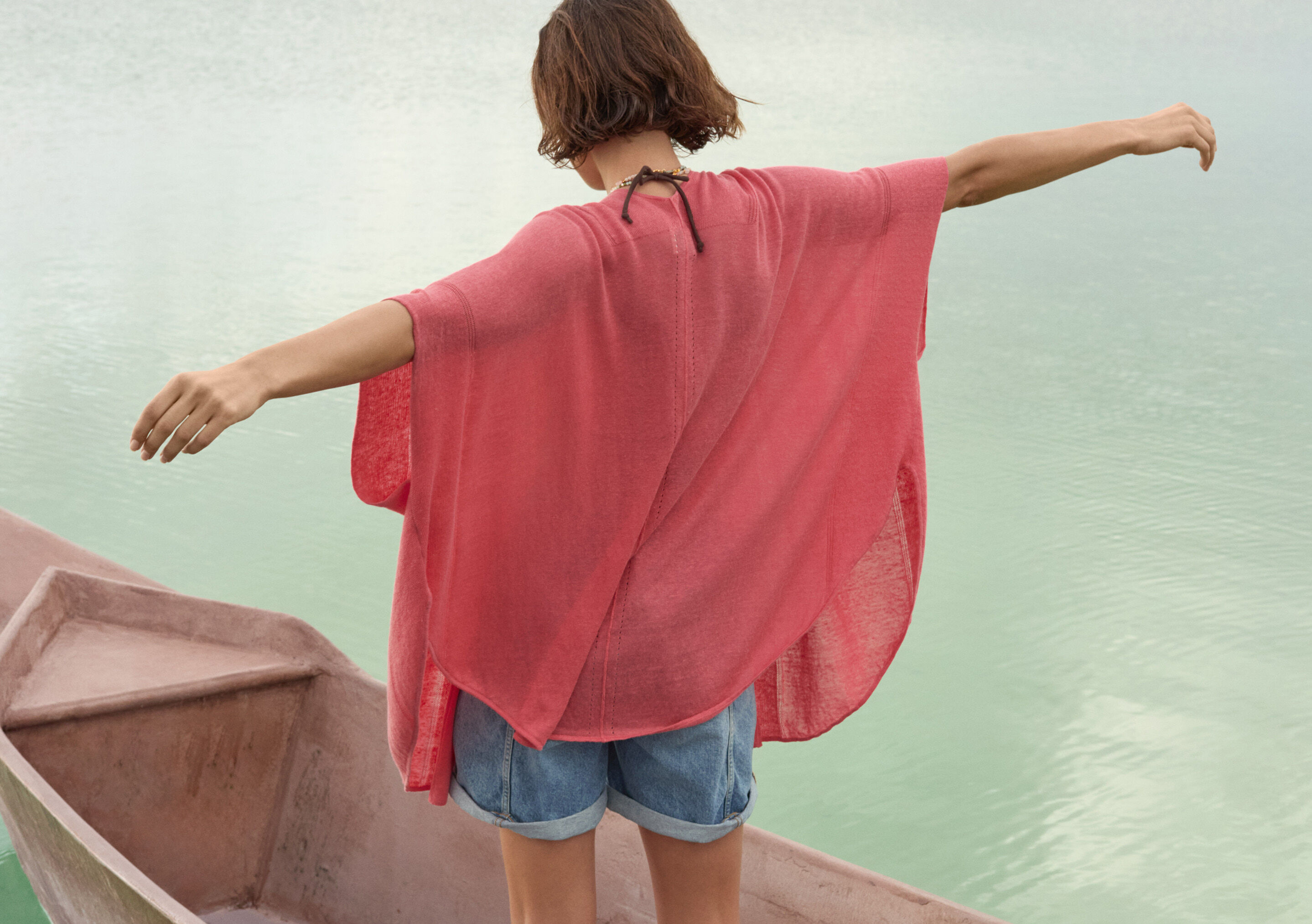 Knitted kimono cardigan