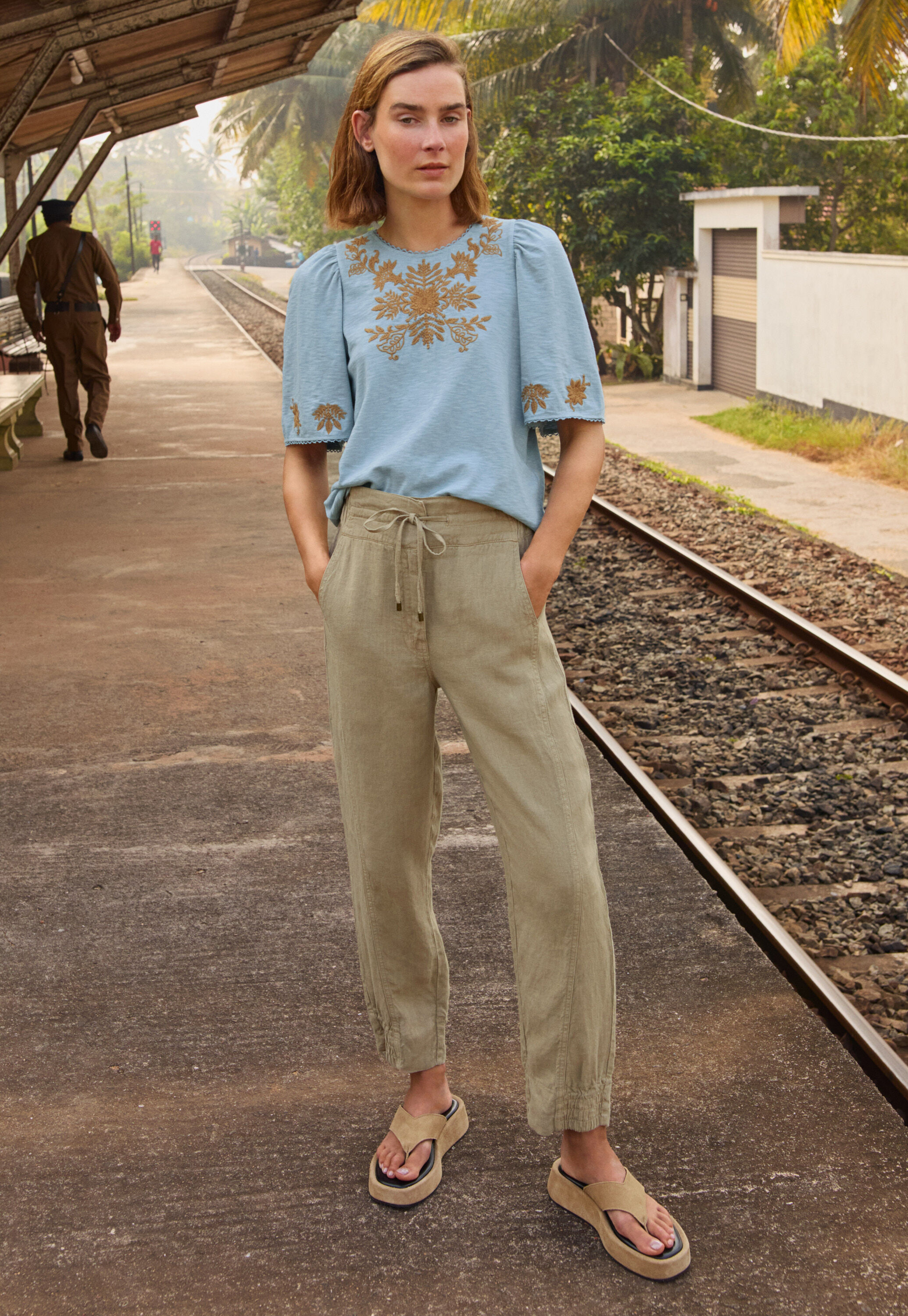 Tapered trousers