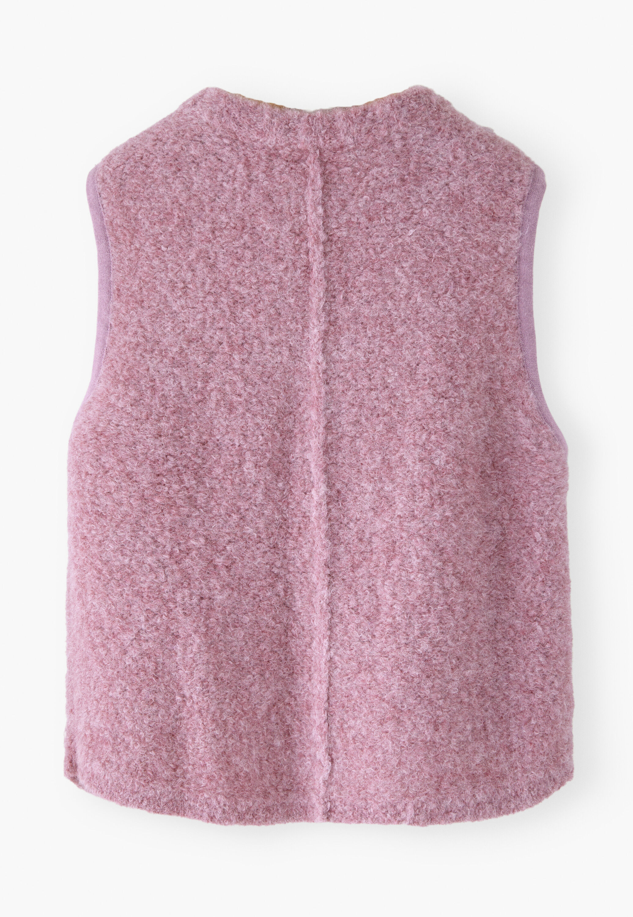 Boucl&eacute; knitted gilet