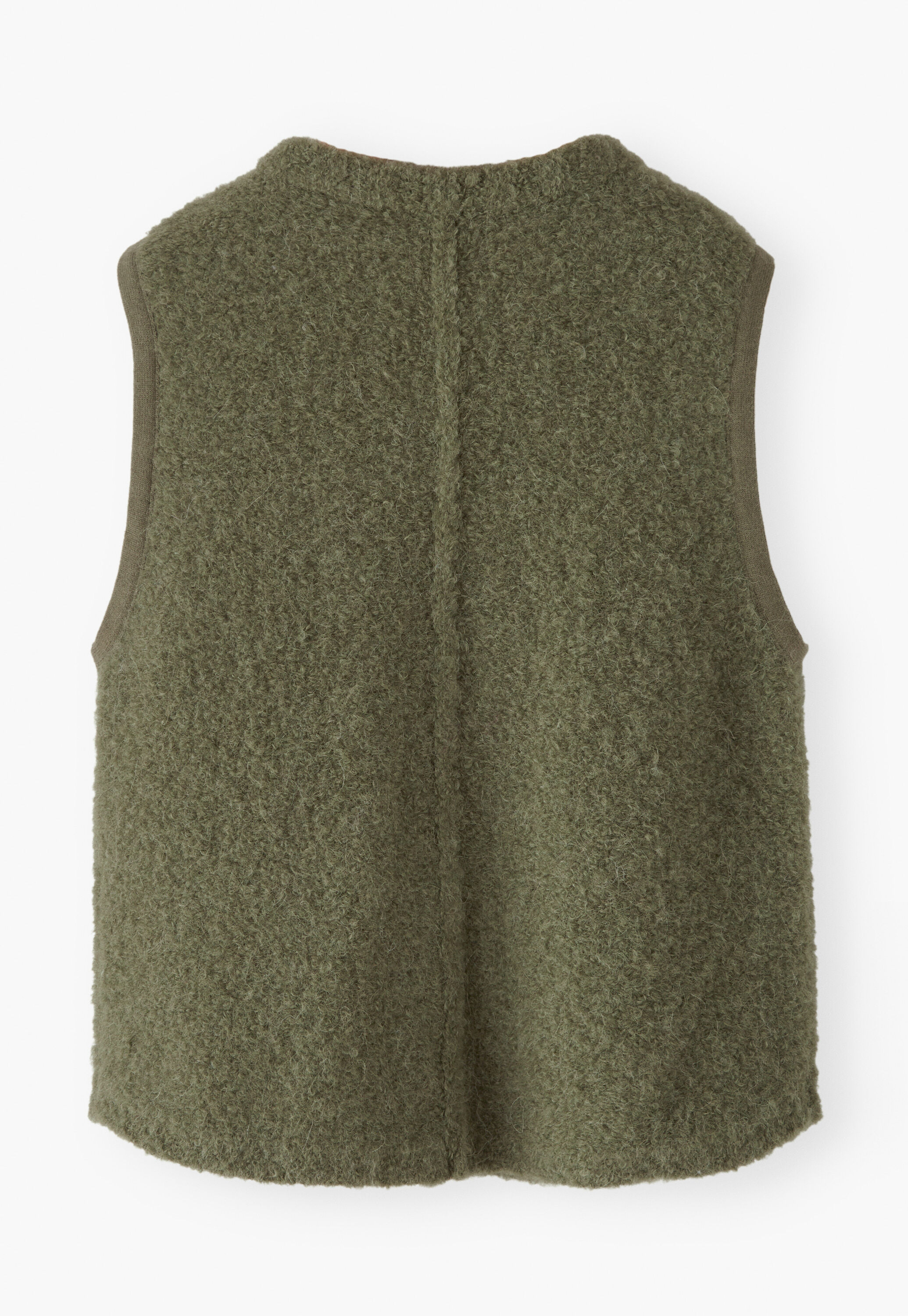 Boucl&eacute; knitted gilet