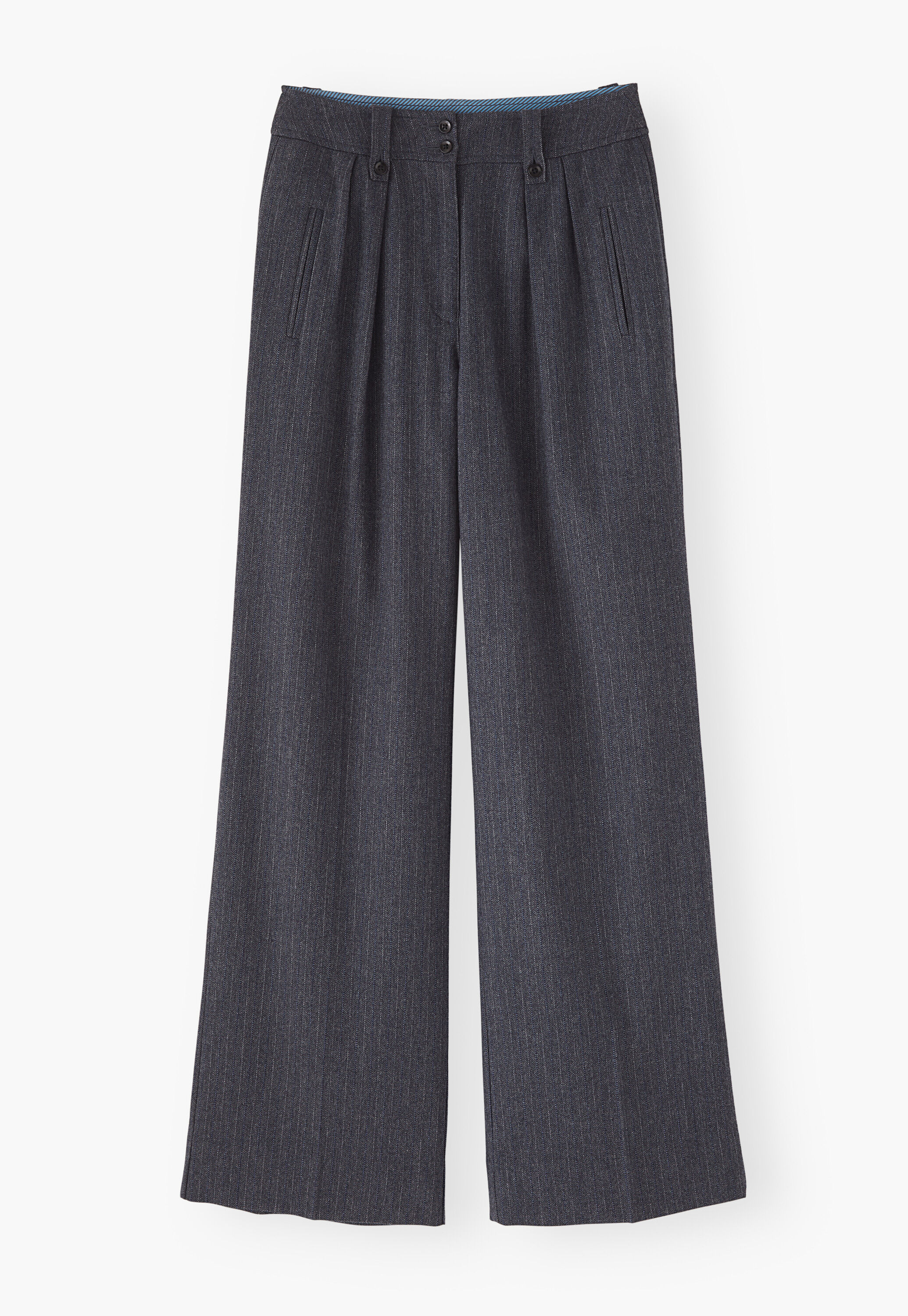 Wide-leg cord trousers