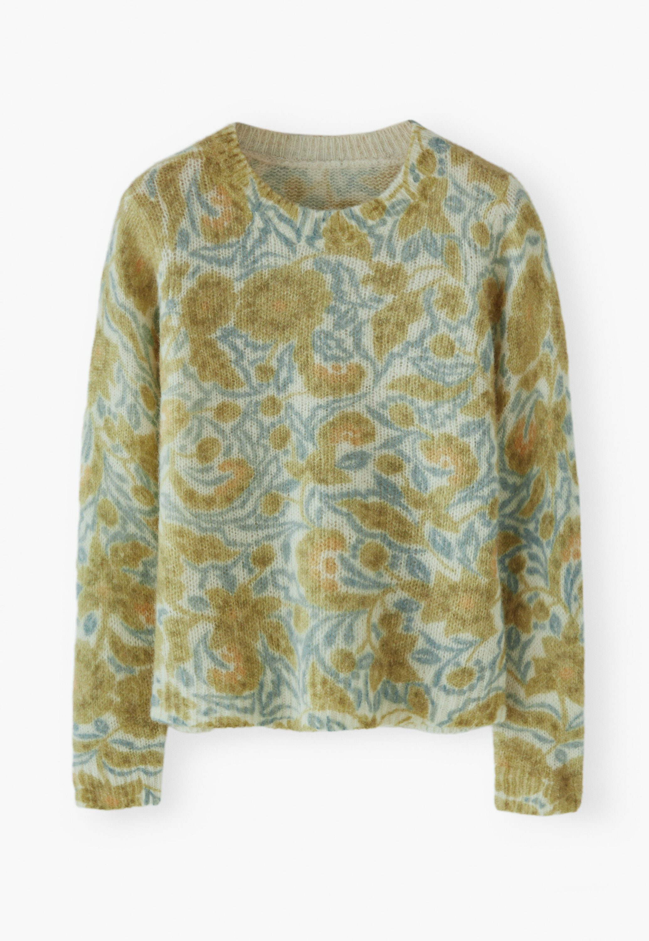 Printed sweater, Soft moss, large