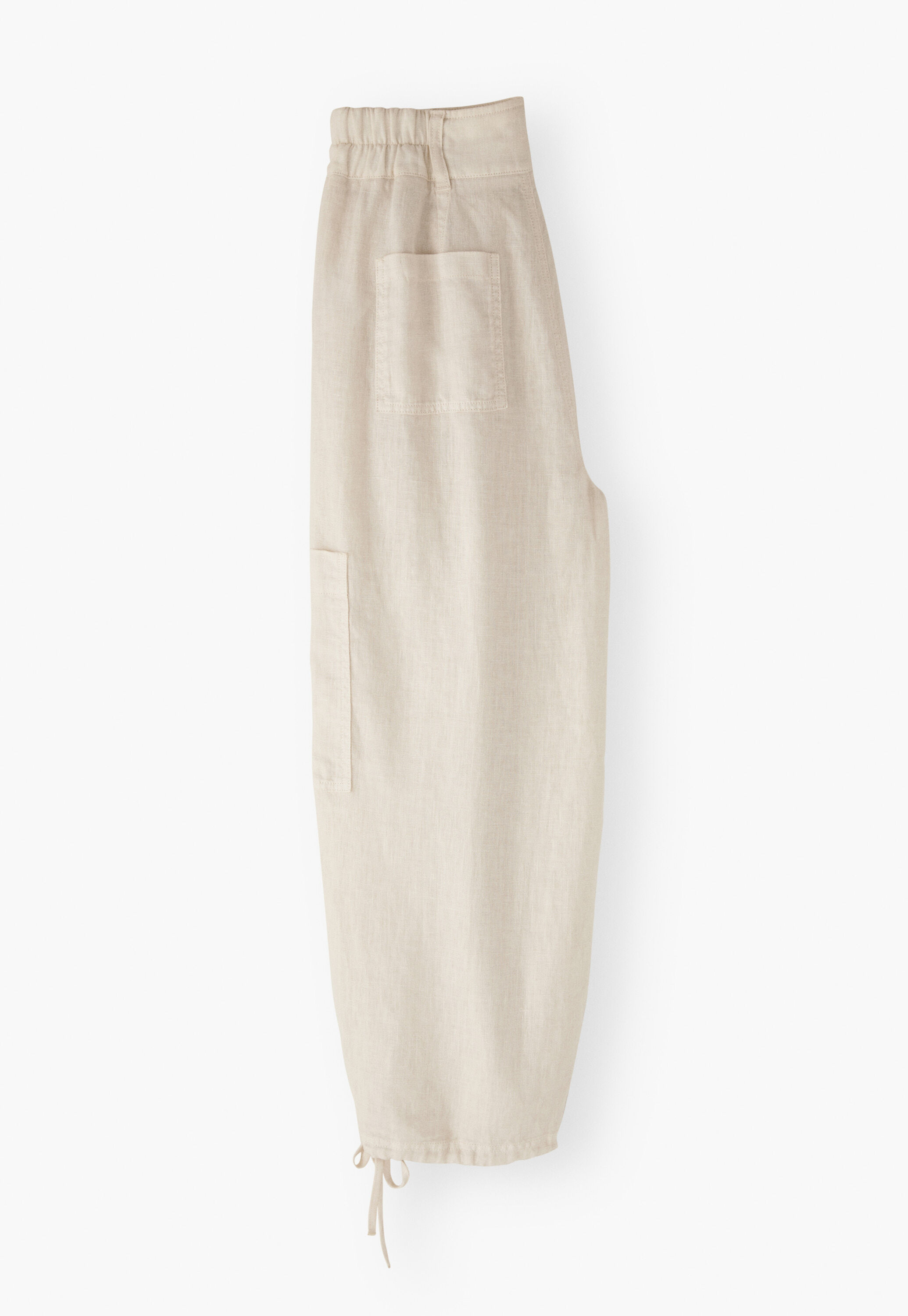Tie-leg trousers