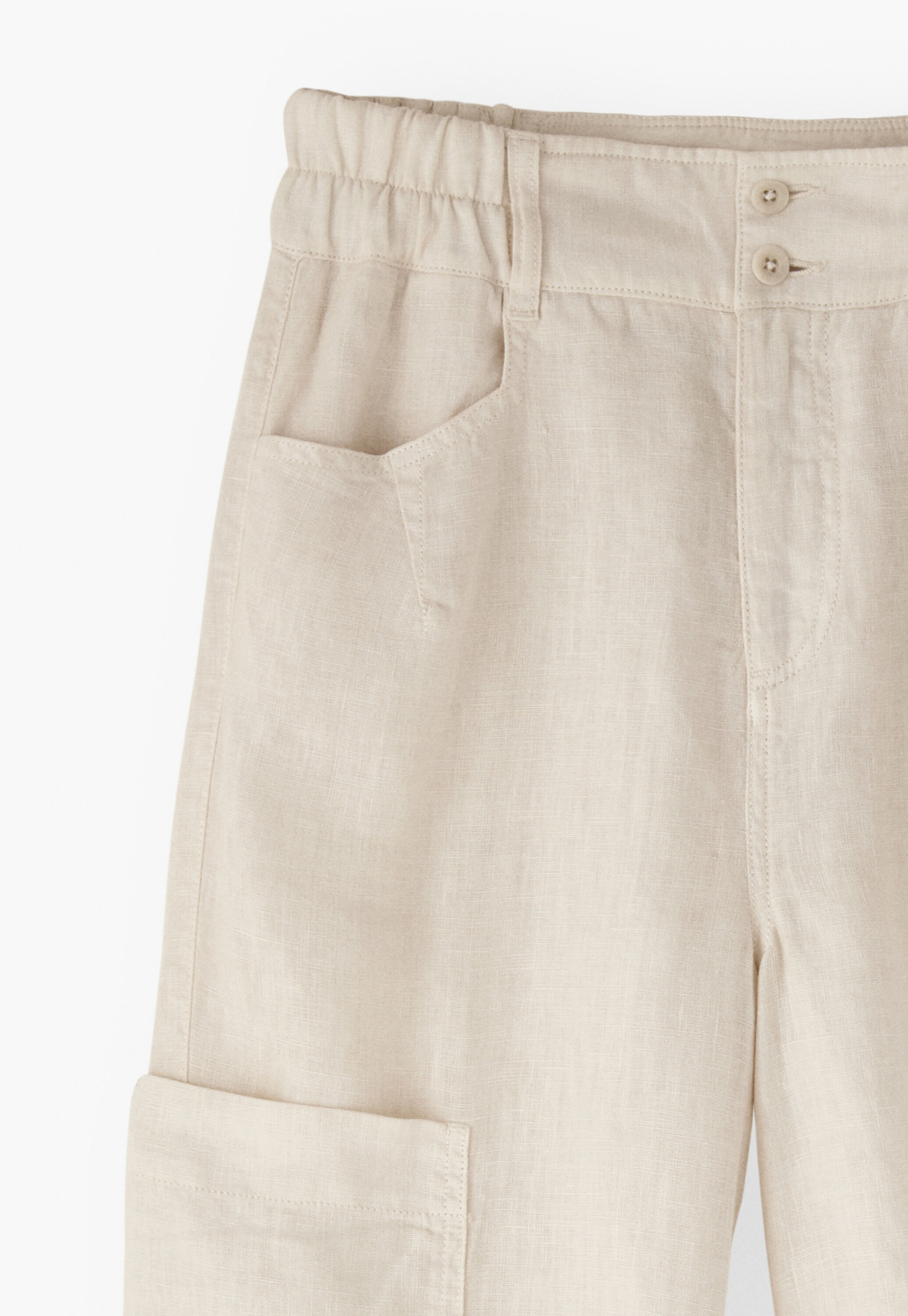 Tie-leg trousers