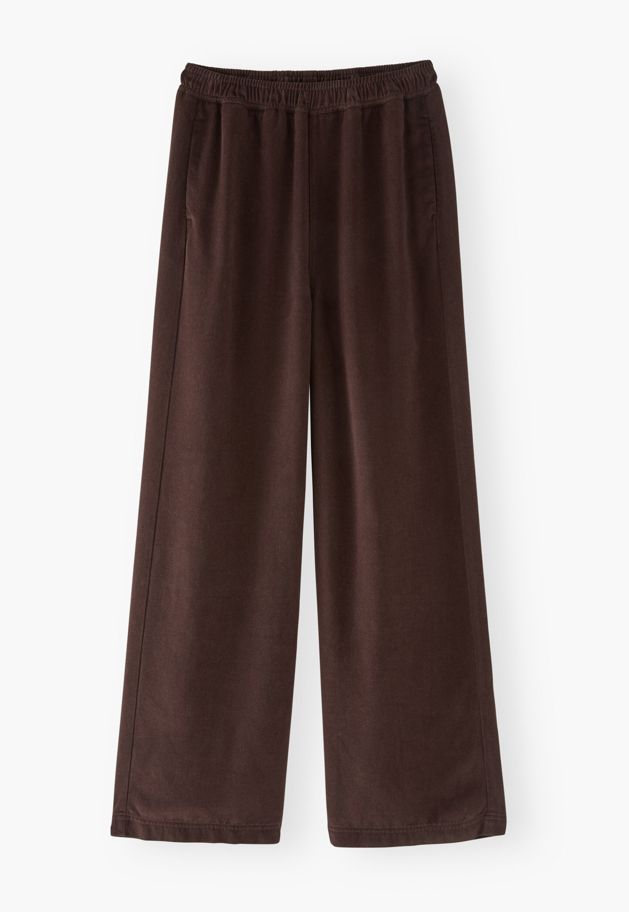 Wide-leg cord trousers