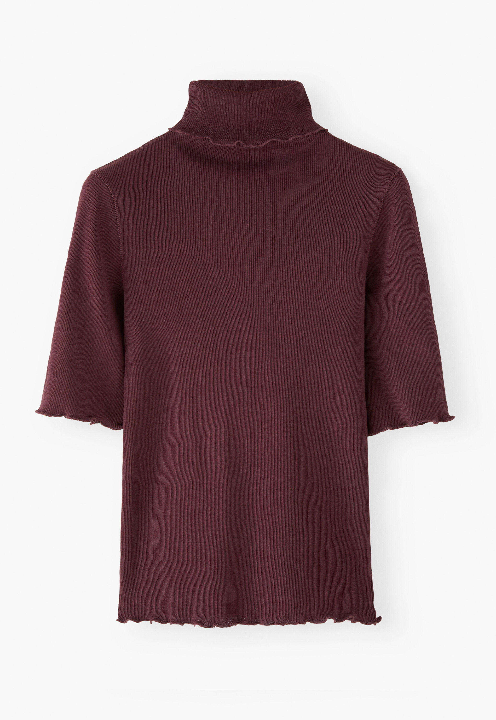 Ribbed roll-neck top