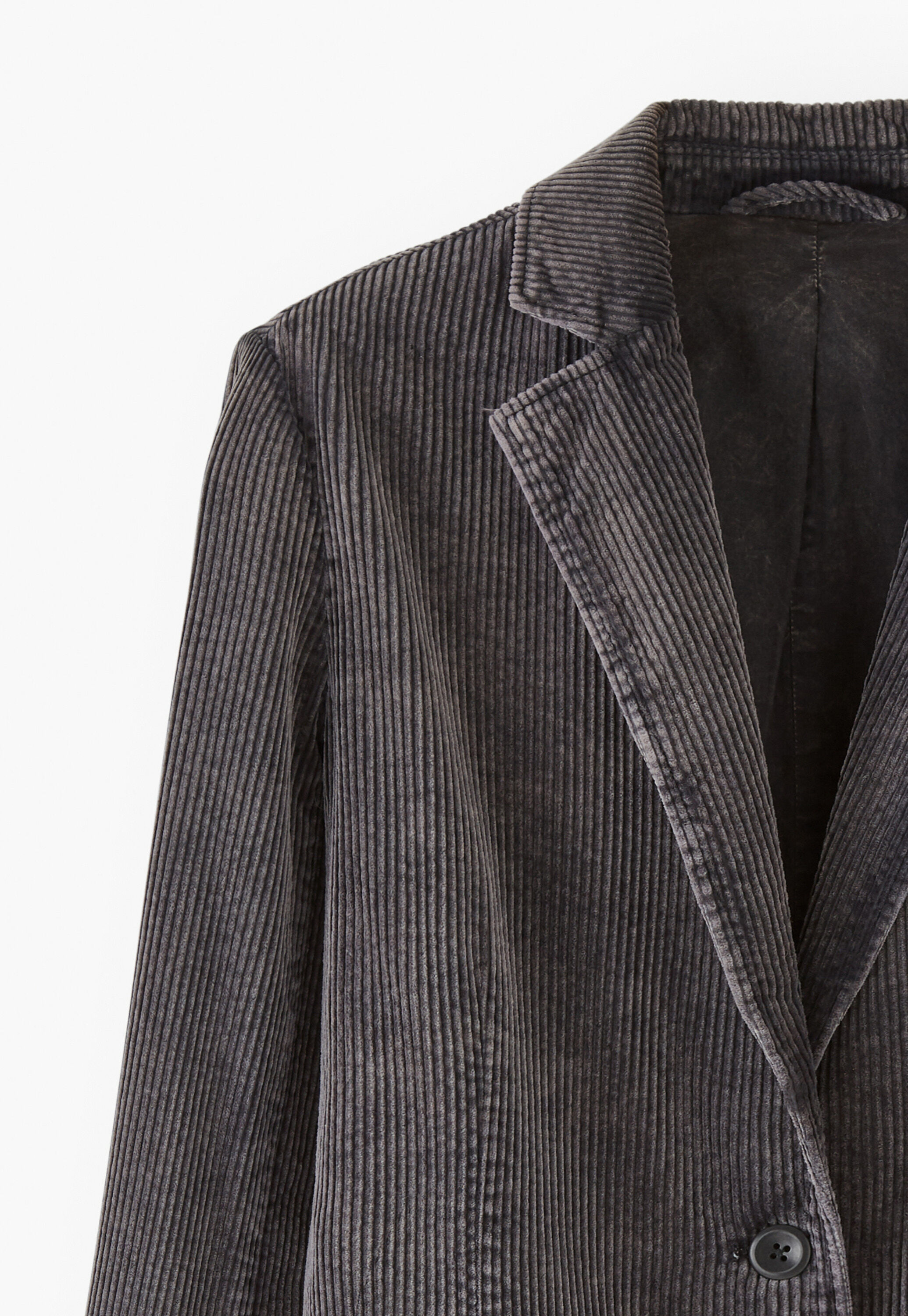 Cord blazer, Charcoal, large