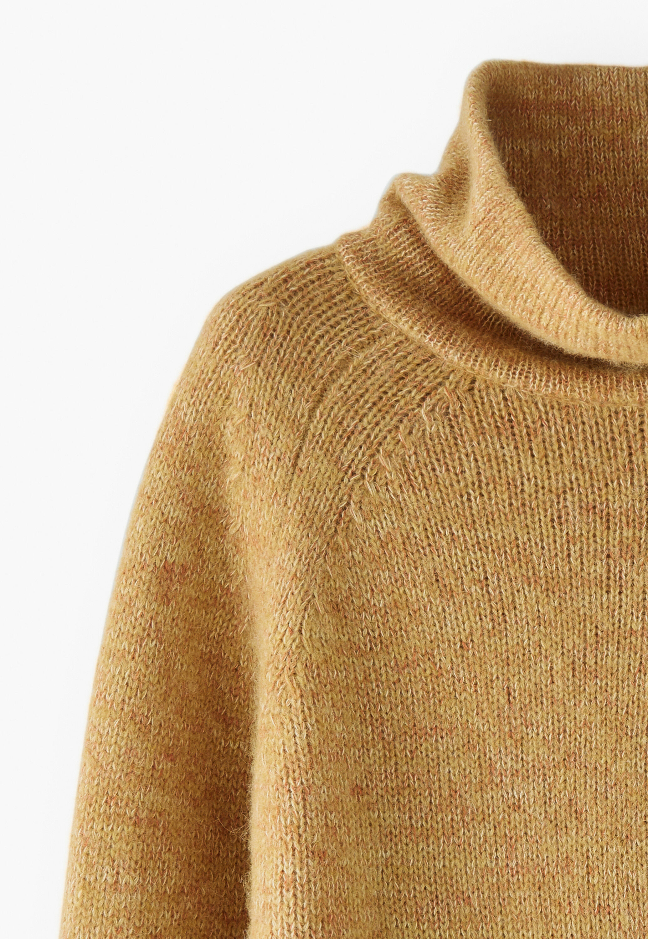 High-neck raglan sweater, Tuscan sun, large